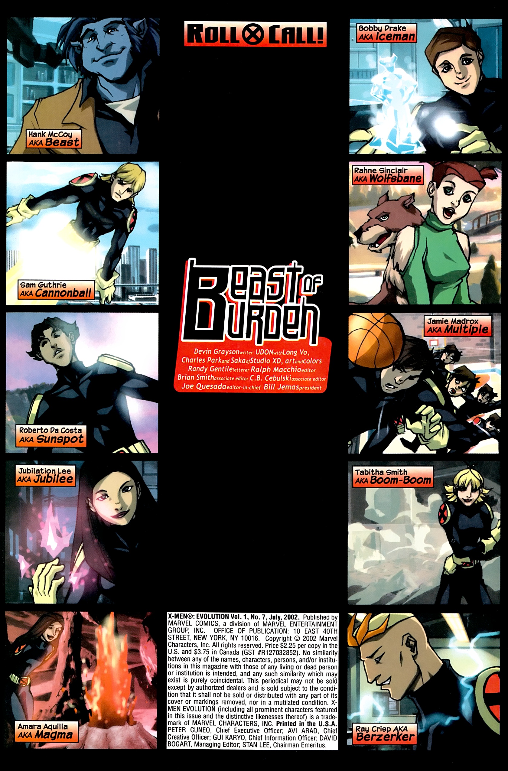Read online X-Men: Evolution comic -  Issue #7 - 2