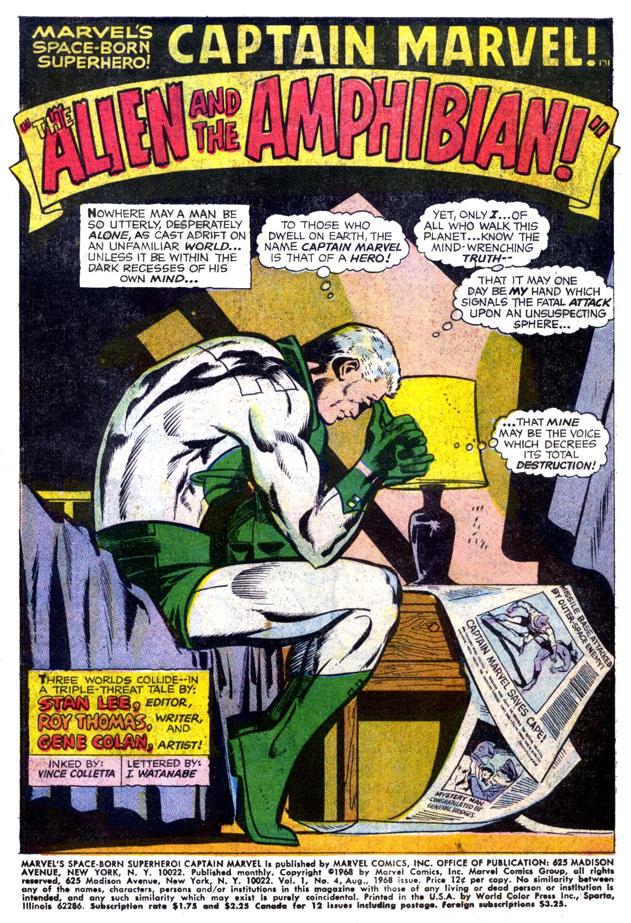 Read online Captain Marvel (1968) comic -  Issue #4 - 2
