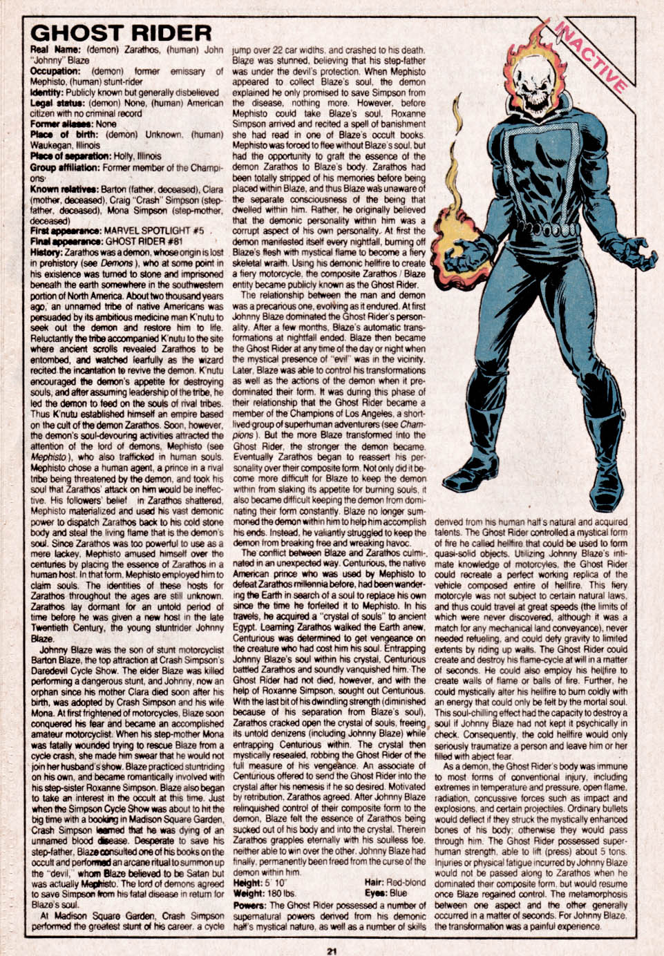 Read online The Official Handbook of the Marvel Universe comic -  Issue #13 - 22