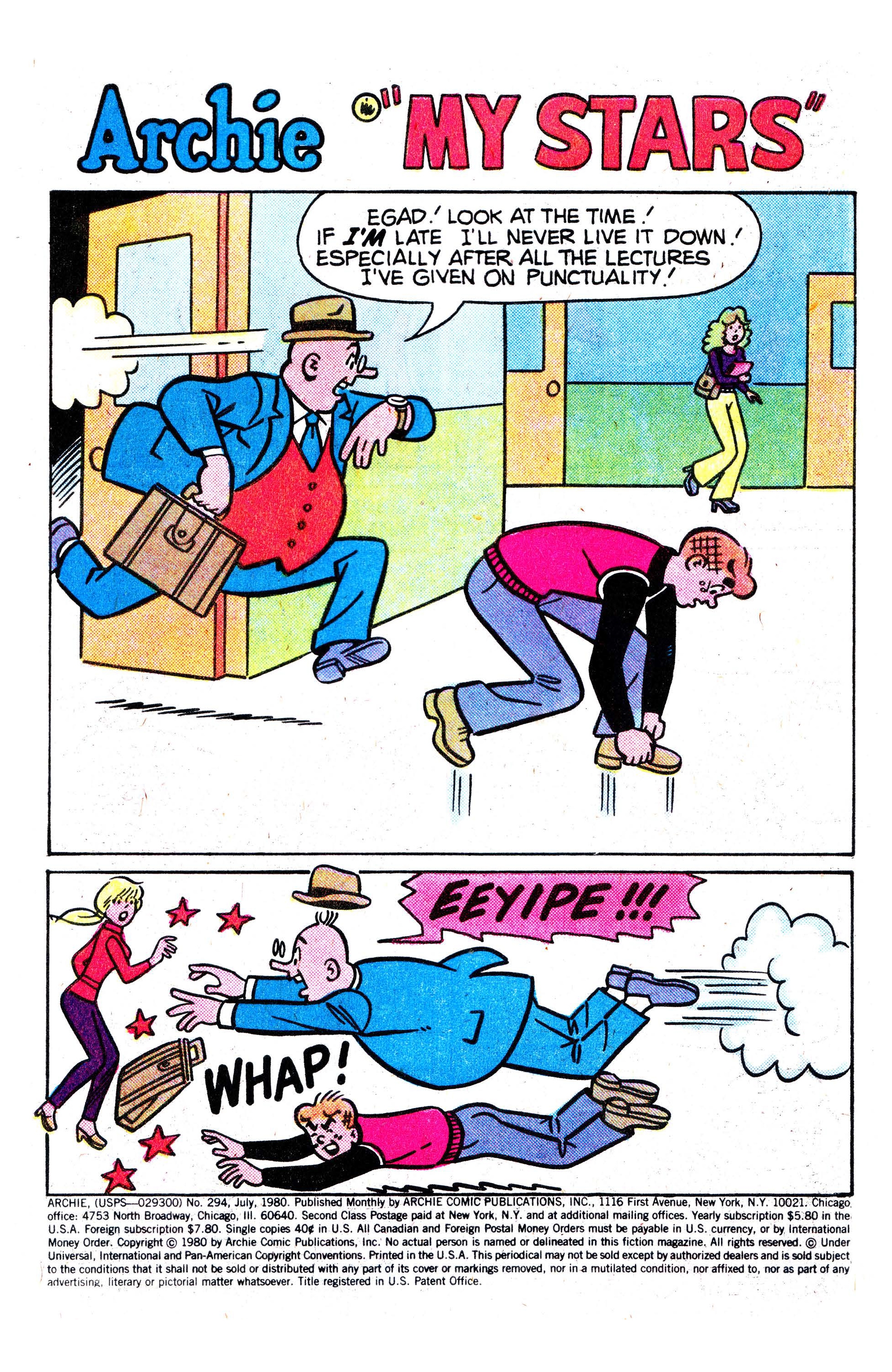 Read online Archie (1960) comic -  Issue #294 - 2