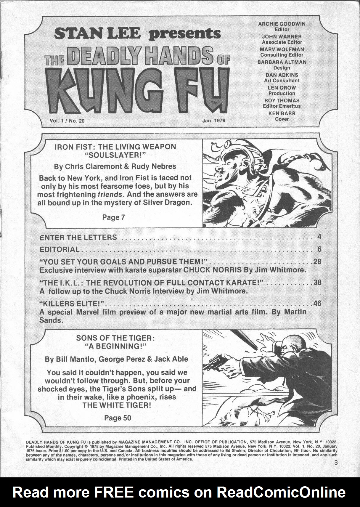 Read online The Deadly Hands of Kung Fu comic -  Issue #20 - 3