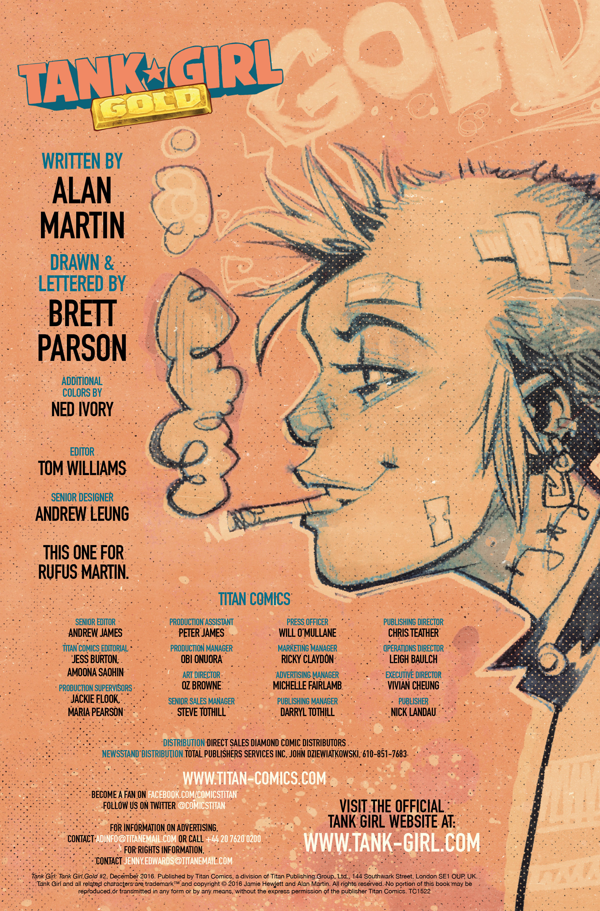 Read online Tank Girl: Gold comic -  Issue #2 - 2
