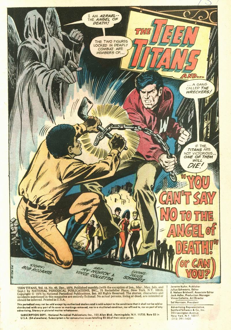 Read online Teen Titans (1966) comic -  Issue #45 - 2