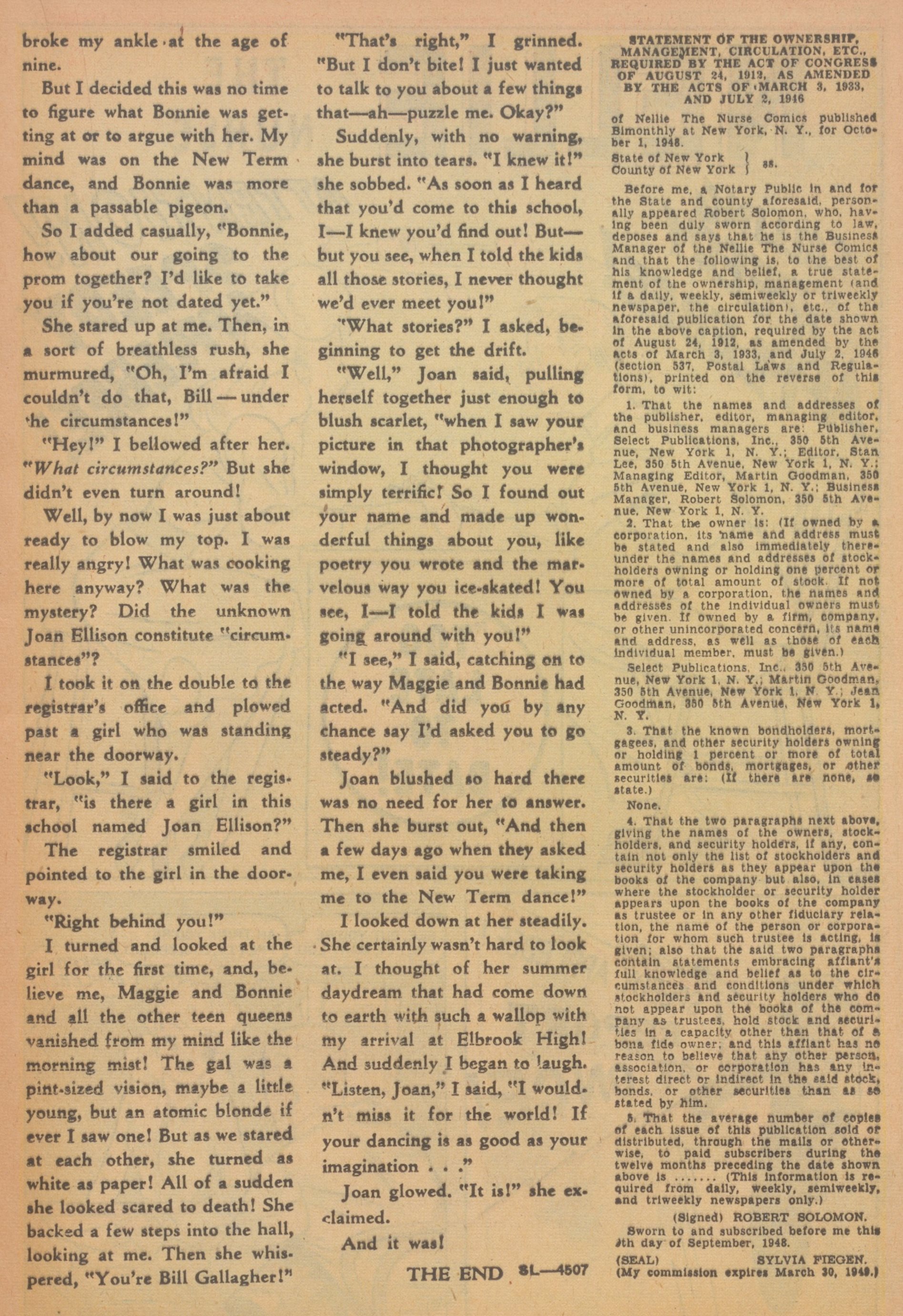 Read online Nellie The Nurse (1945) comic -  Issue #18 - 25