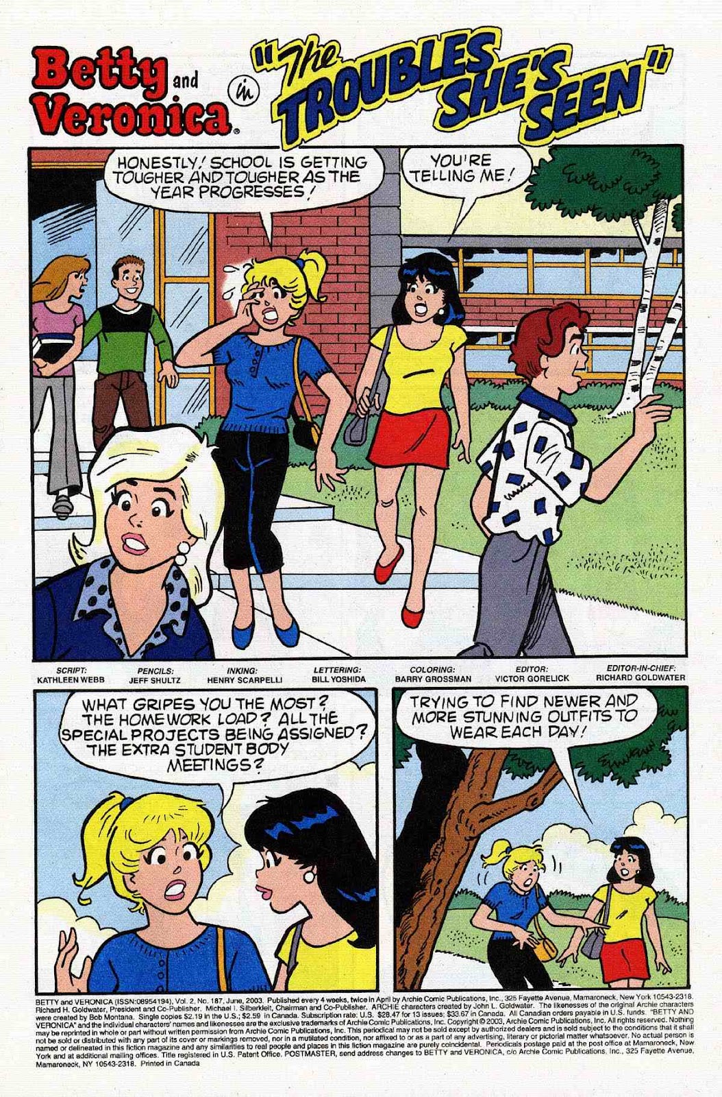 Archie's Girls Betty and Veronica issue 187 - Page 2