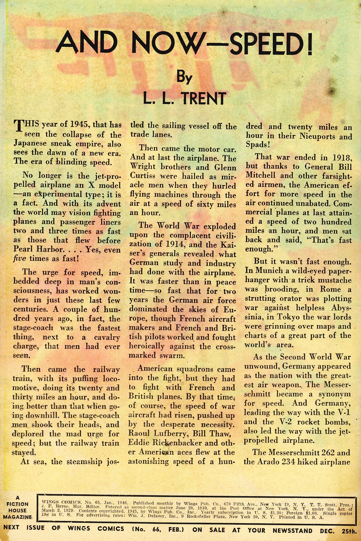 Read online Wings Comics comic -  Issue #65 - 2