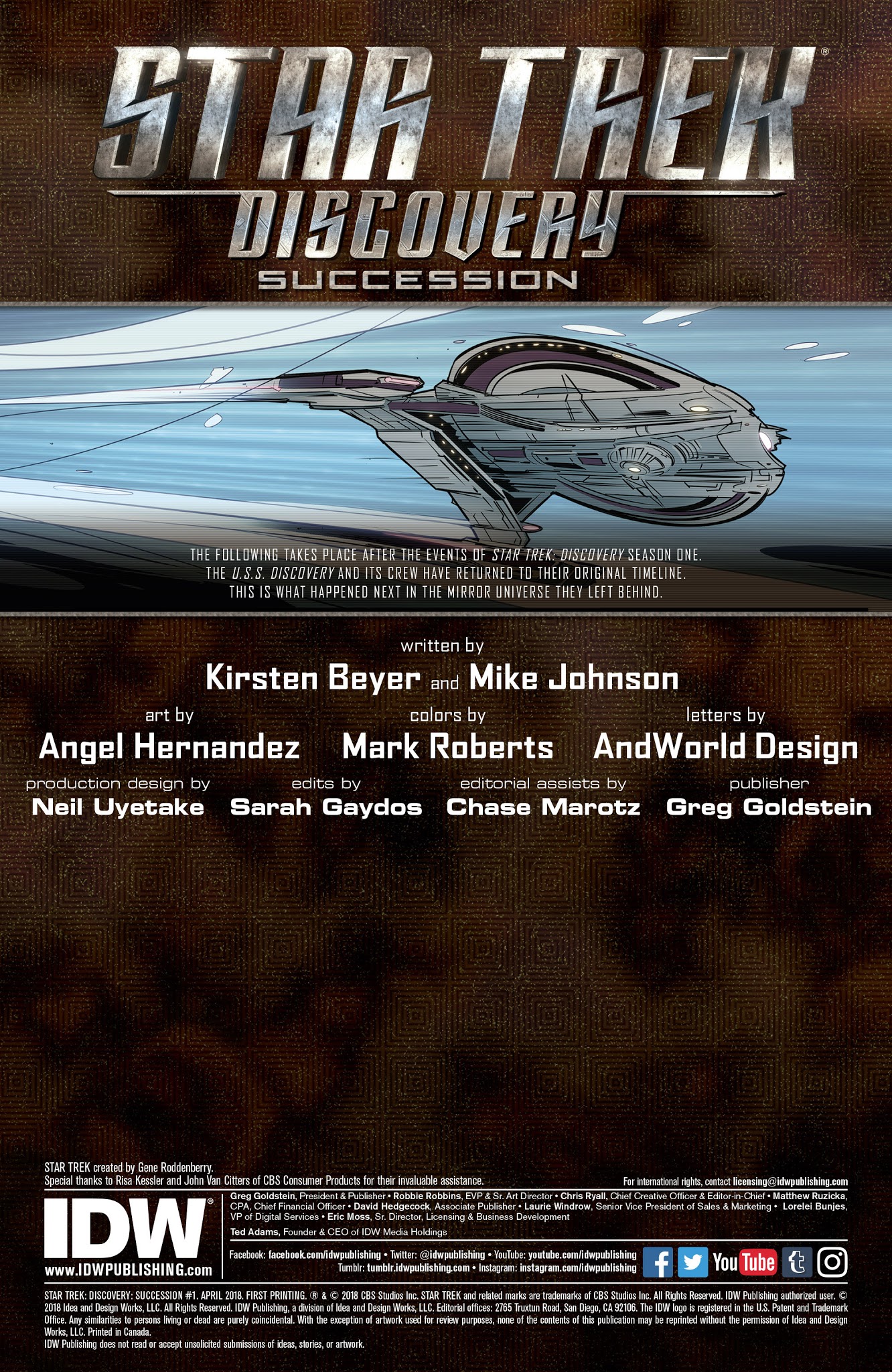 Read online Star Trek: Discovery: Succession comic -  Issue #1 - 2