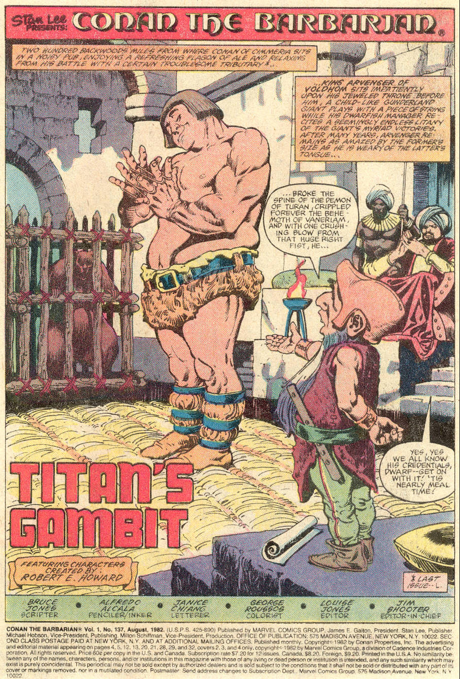 Read online Conan the Barbarian (1970) comic -  Issue #137 - 2