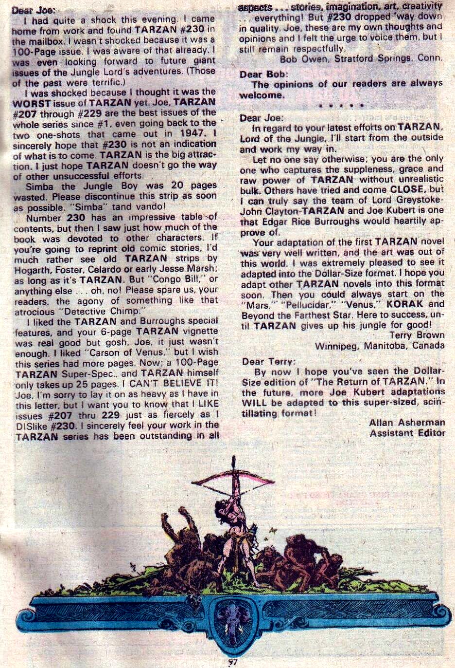Read online Tarzan (1972) comic -  Issue #234 - 85