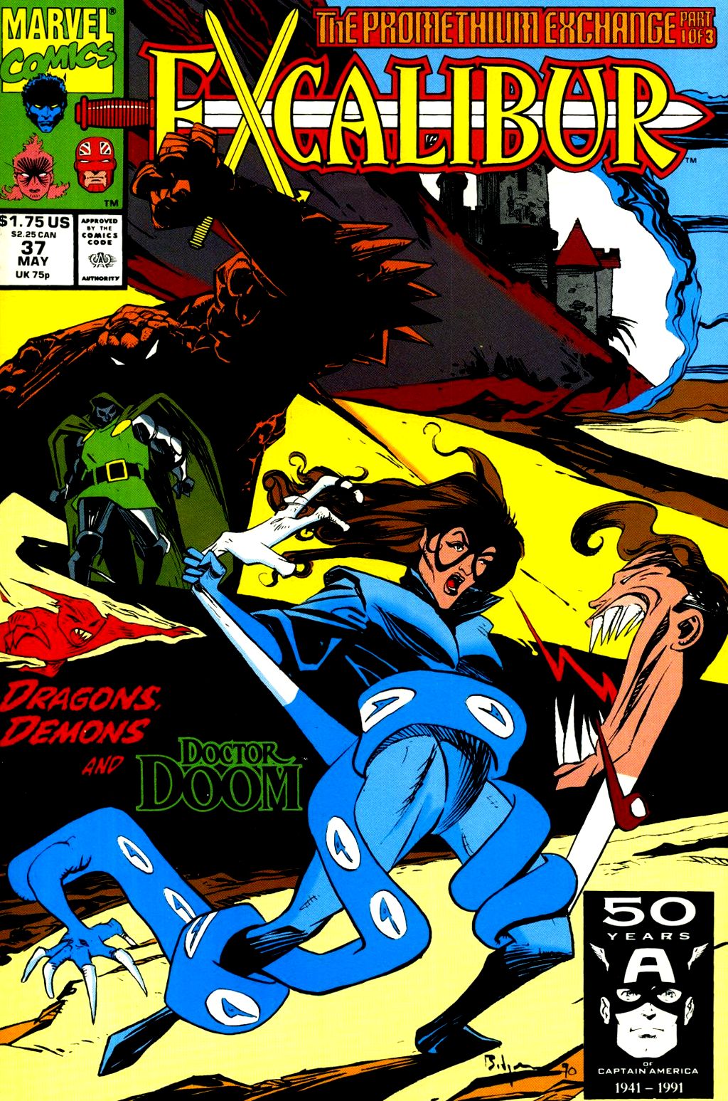 Read online Excalibur (1988) comic -  Issue #37 - 1