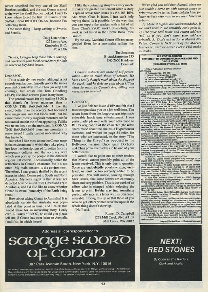 Read online The Savage Sword Of Conan comic -  Issue #173 - 65