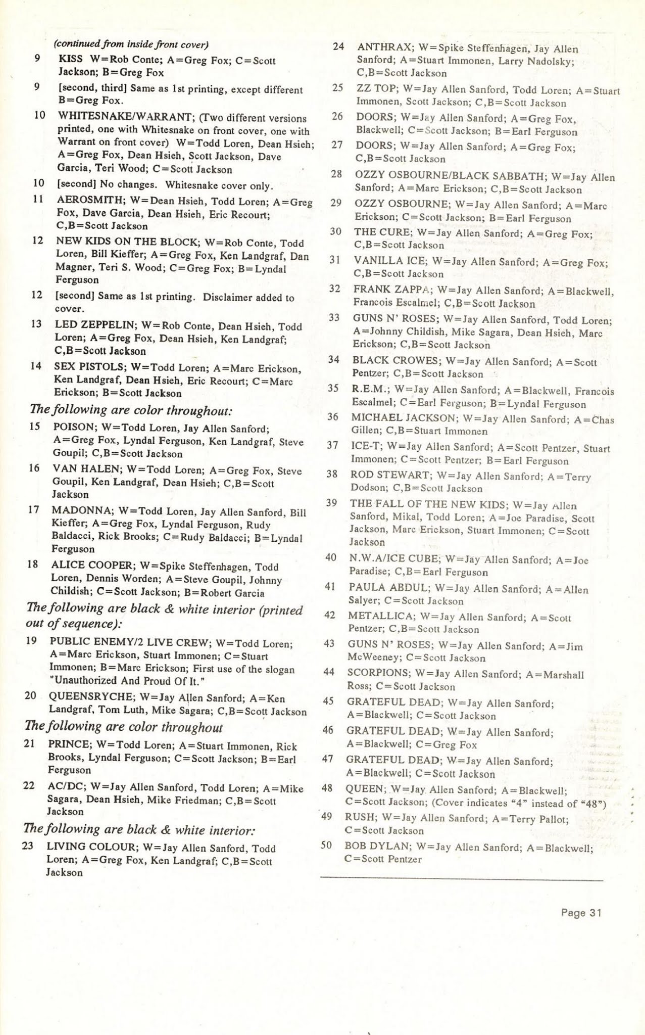 Read online Rock N' Roll Comics comic -  Issue #50 - 33