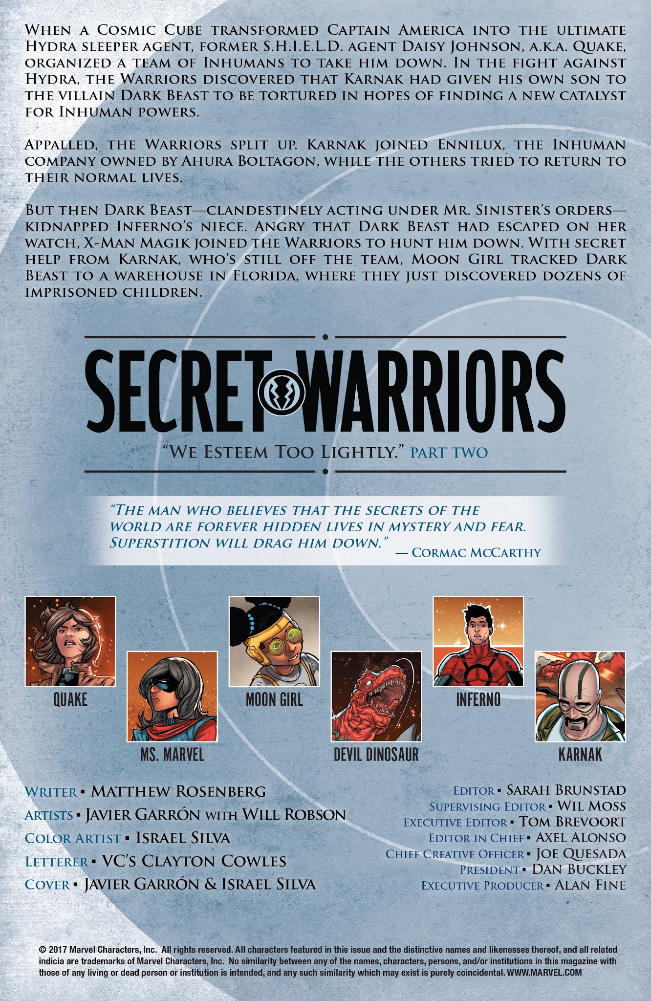 Read online Secret Warriors (2017) comic -  Issue #9 - 2