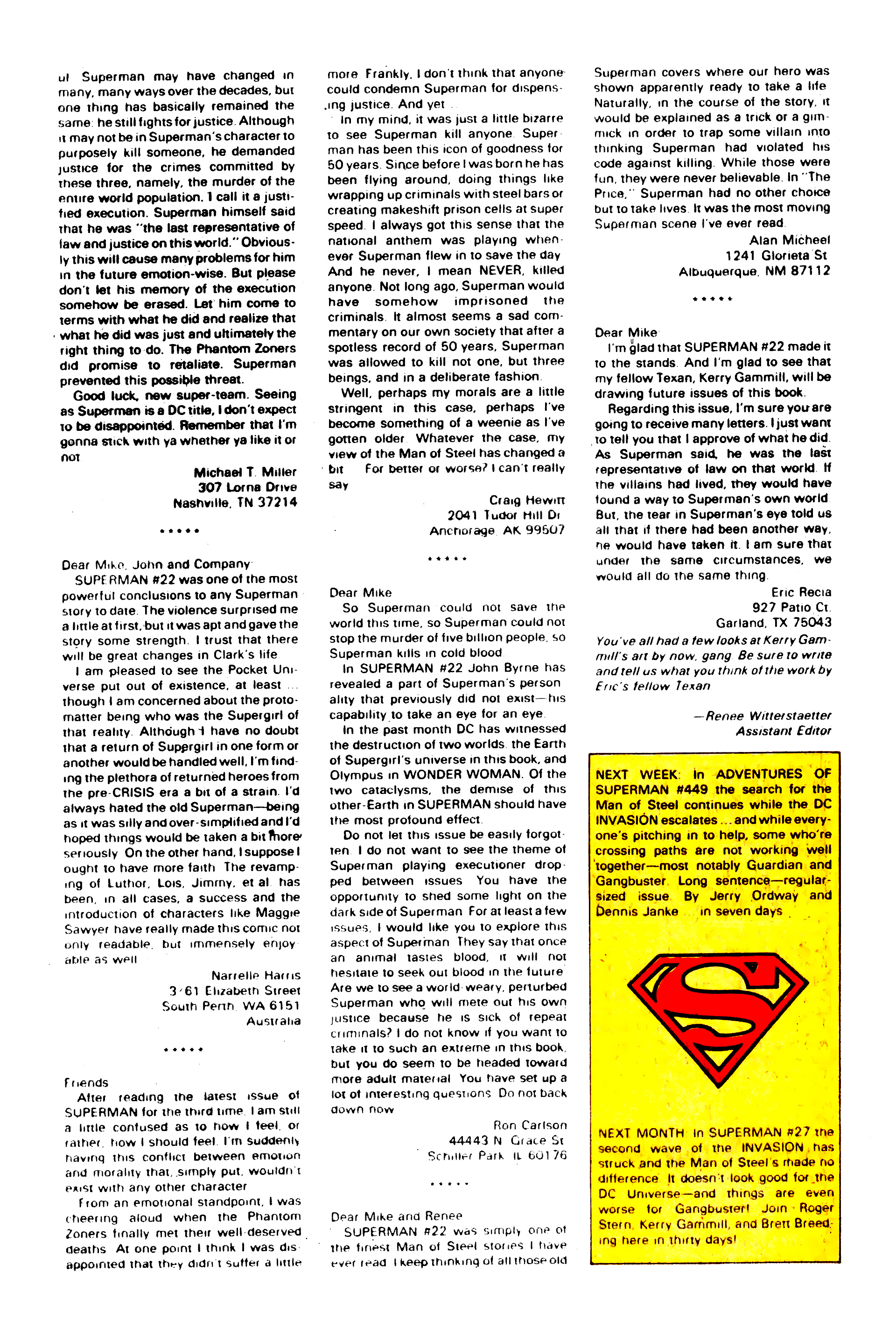 Read online Superman (1987) comic -  Issue #26 - 25