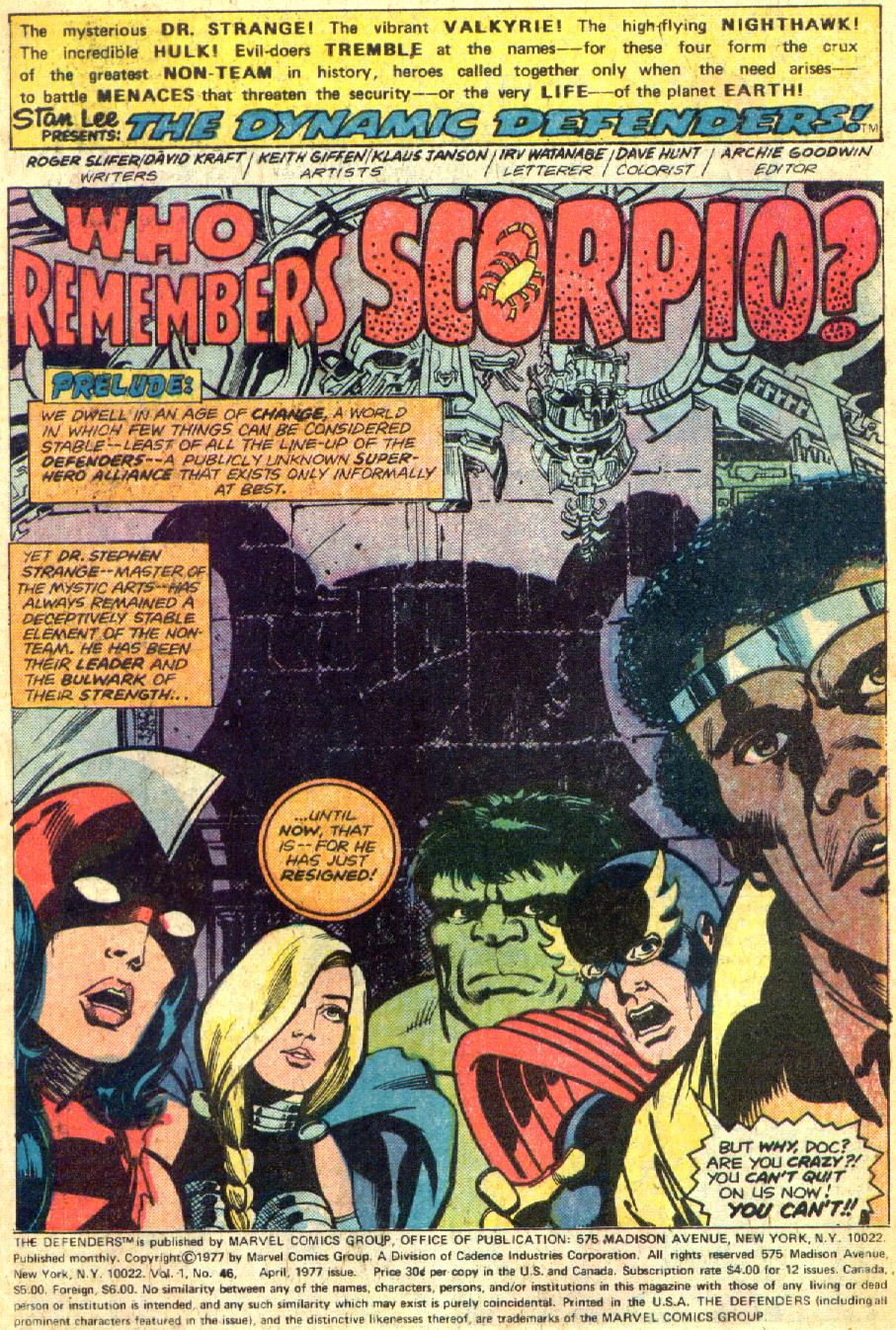 The Defenders (1972) Issue #46 #47 - English 2