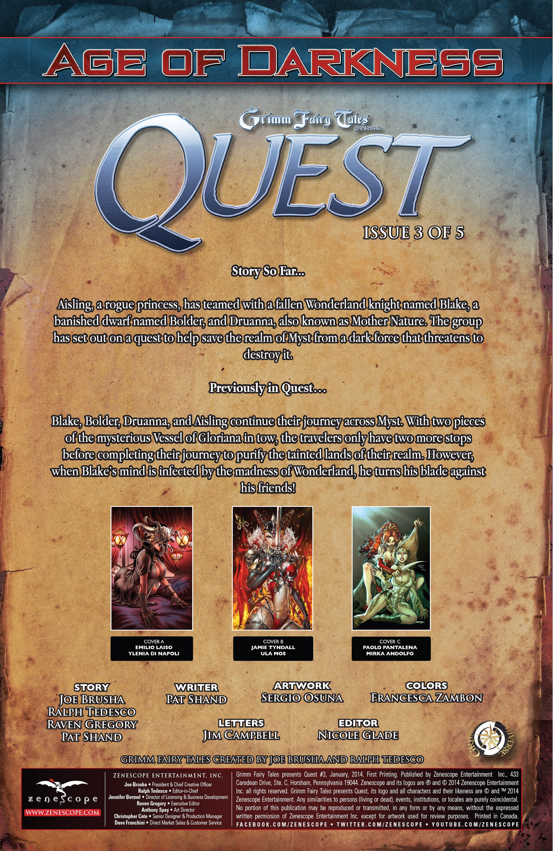 Read online Grimm Fairy Tales presents Quest comic -  Issue #3 - 2