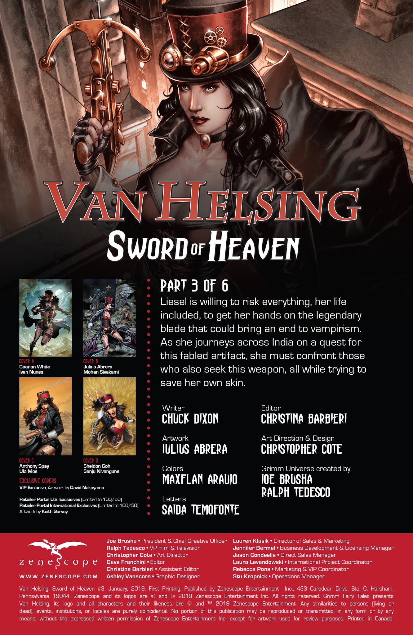 Read online Van Helsing: Sword of Heaven comic -  Issue #3 - 2