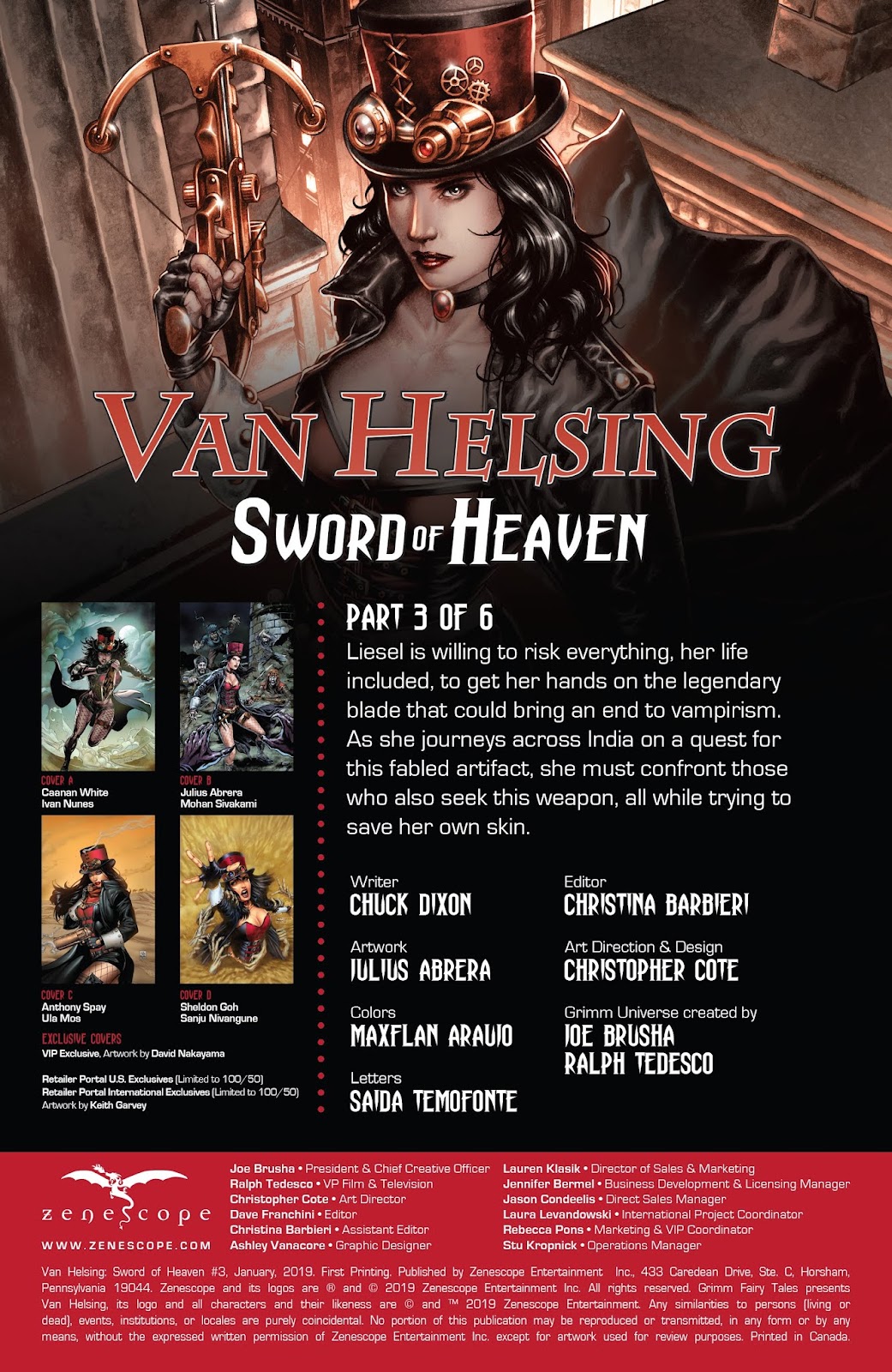 Van Helsing: Sword of Heaven issue 3 - Page 2
