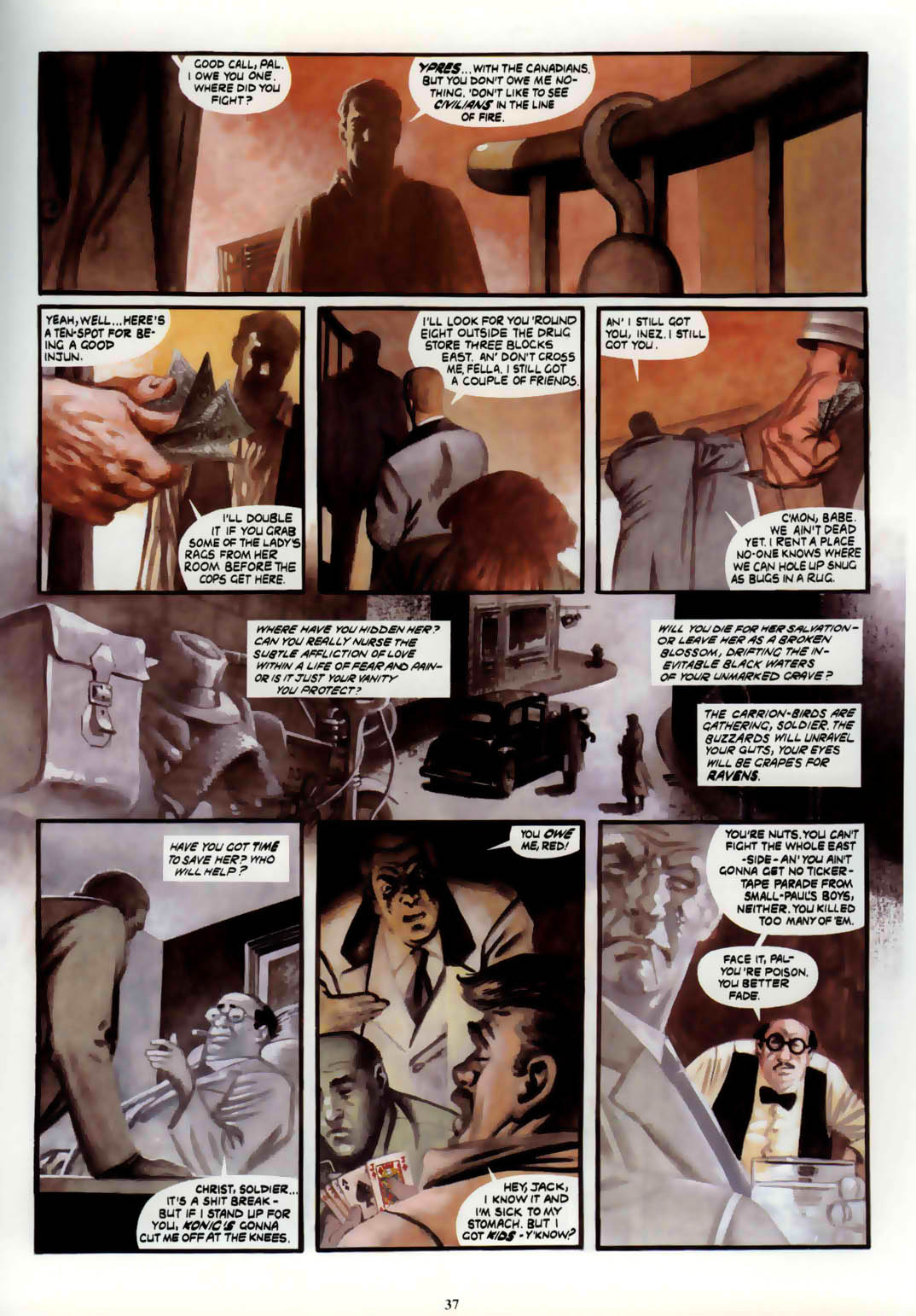 Read online Marvel Graphic Novel comic -  Issue #6 Night Raven - House of Cards - 36