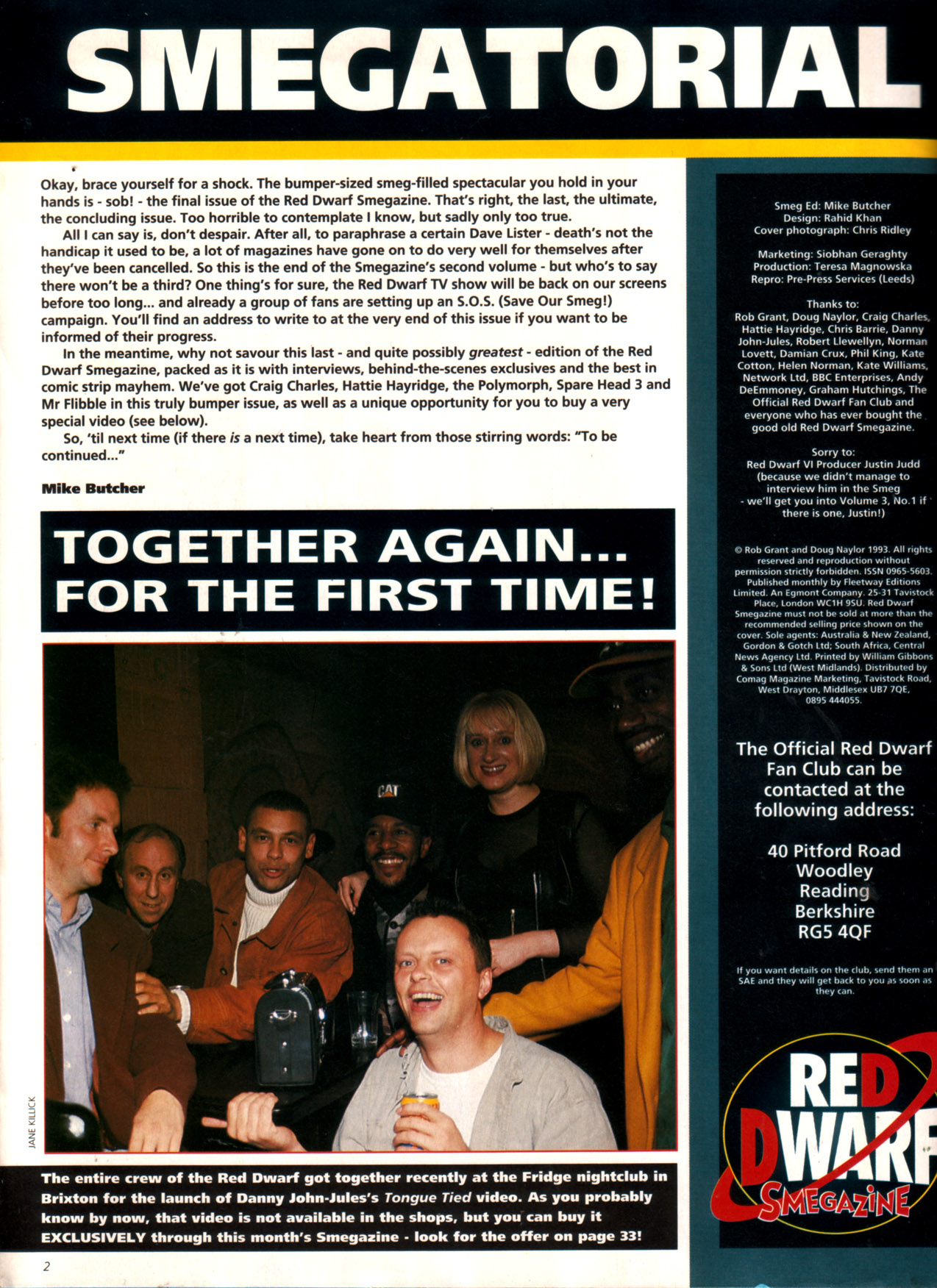 Read online Red Dwarf Smegazine (1993) comic -  Issue #9 - 2