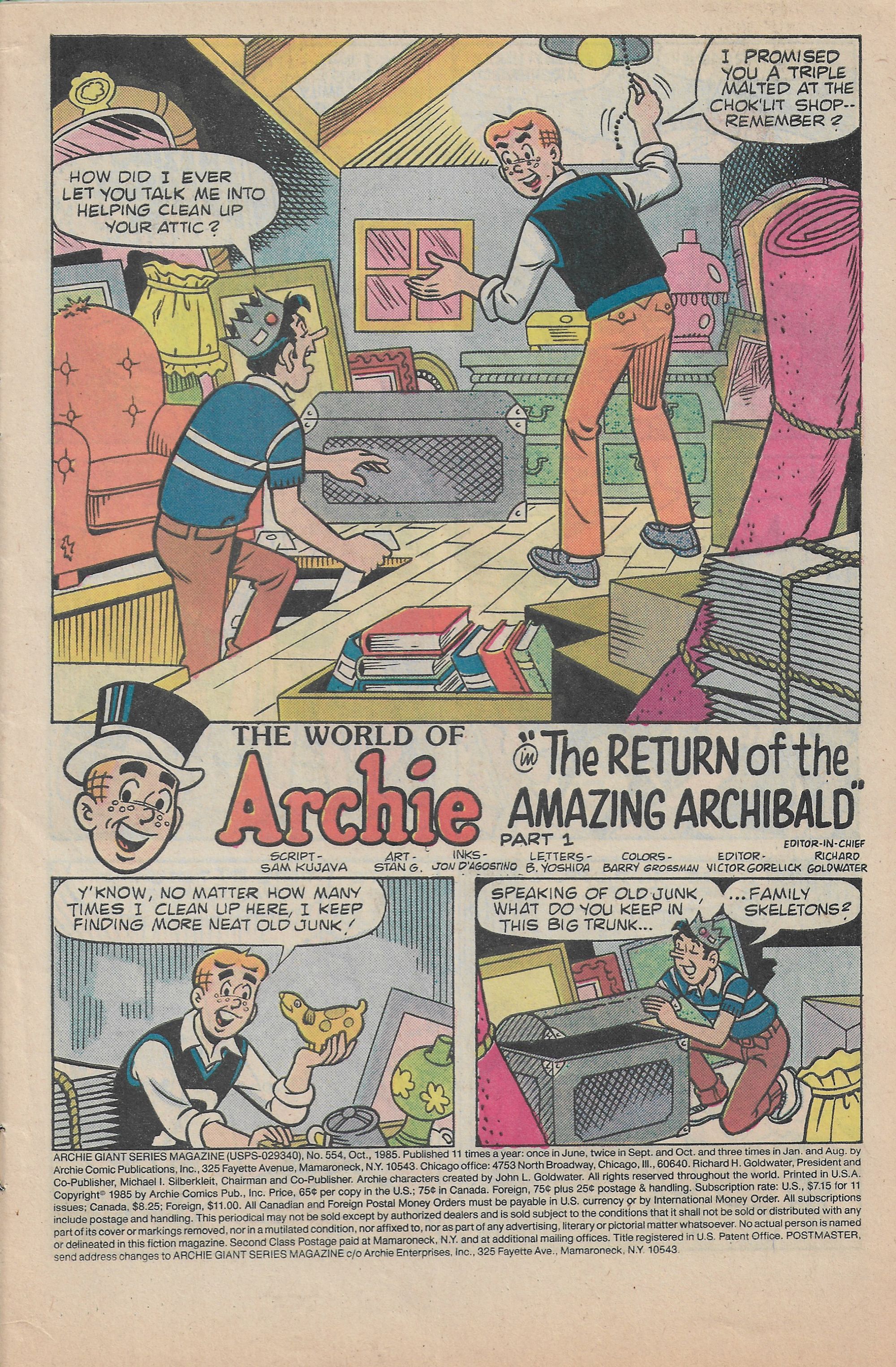 Read online Archie Giant Series Magazine comic -  Issue #554 - 3