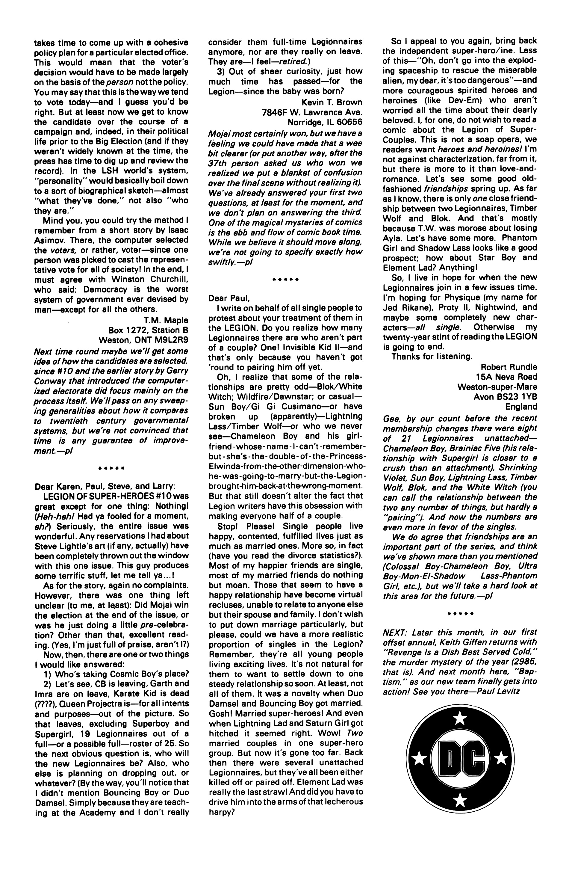 Read online Legion of Super-Heroes (1984) comic -  Issue #15 - 27