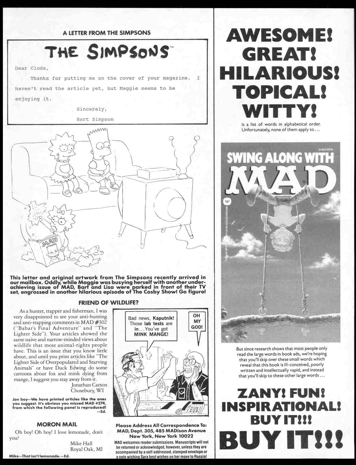 Read online MAD comic -  Issue #305 - 5