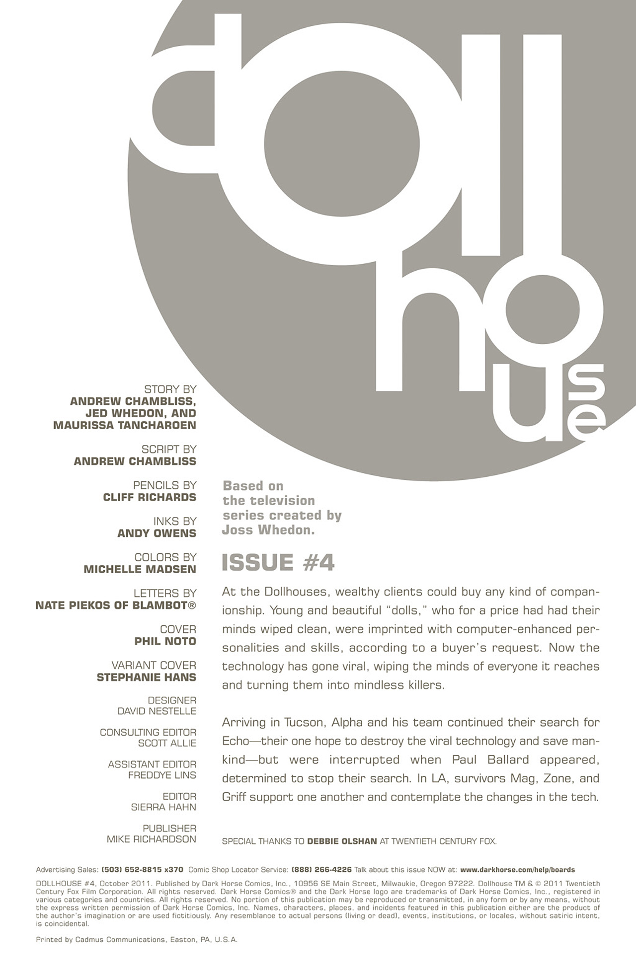 Read online Dollhouse comic -  Issue #4 - 2