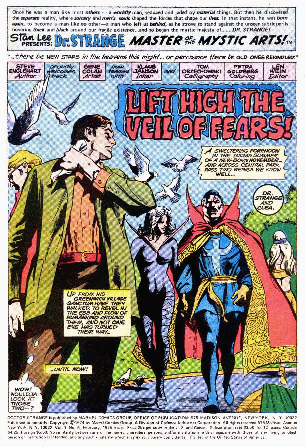 Read online Doctor Strange (1974) comic -  Issue #6 - 2