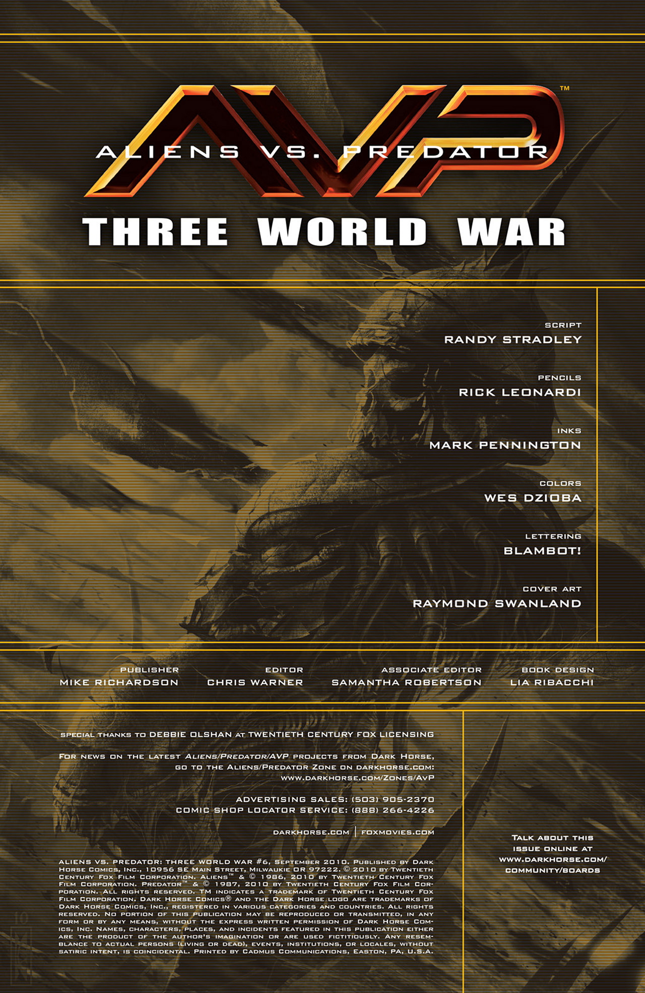 Read online Aliens vs. Predator: Three World War comic -  Issue #6 - 2