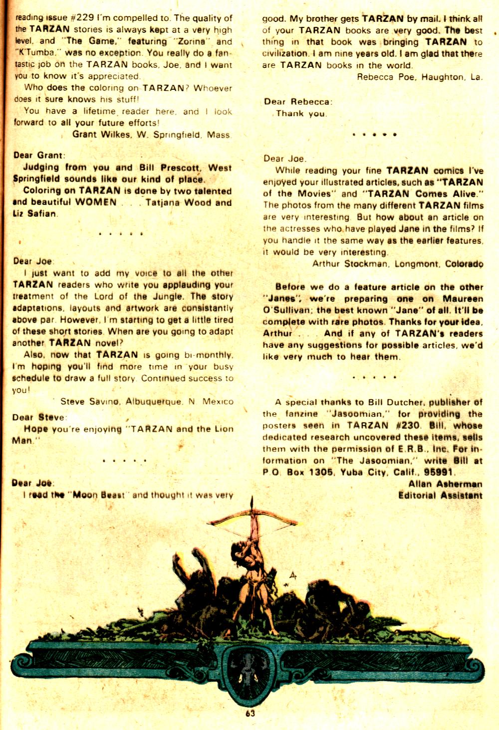 Read online Tarzan (1972) comic -  Issue #232 - 56