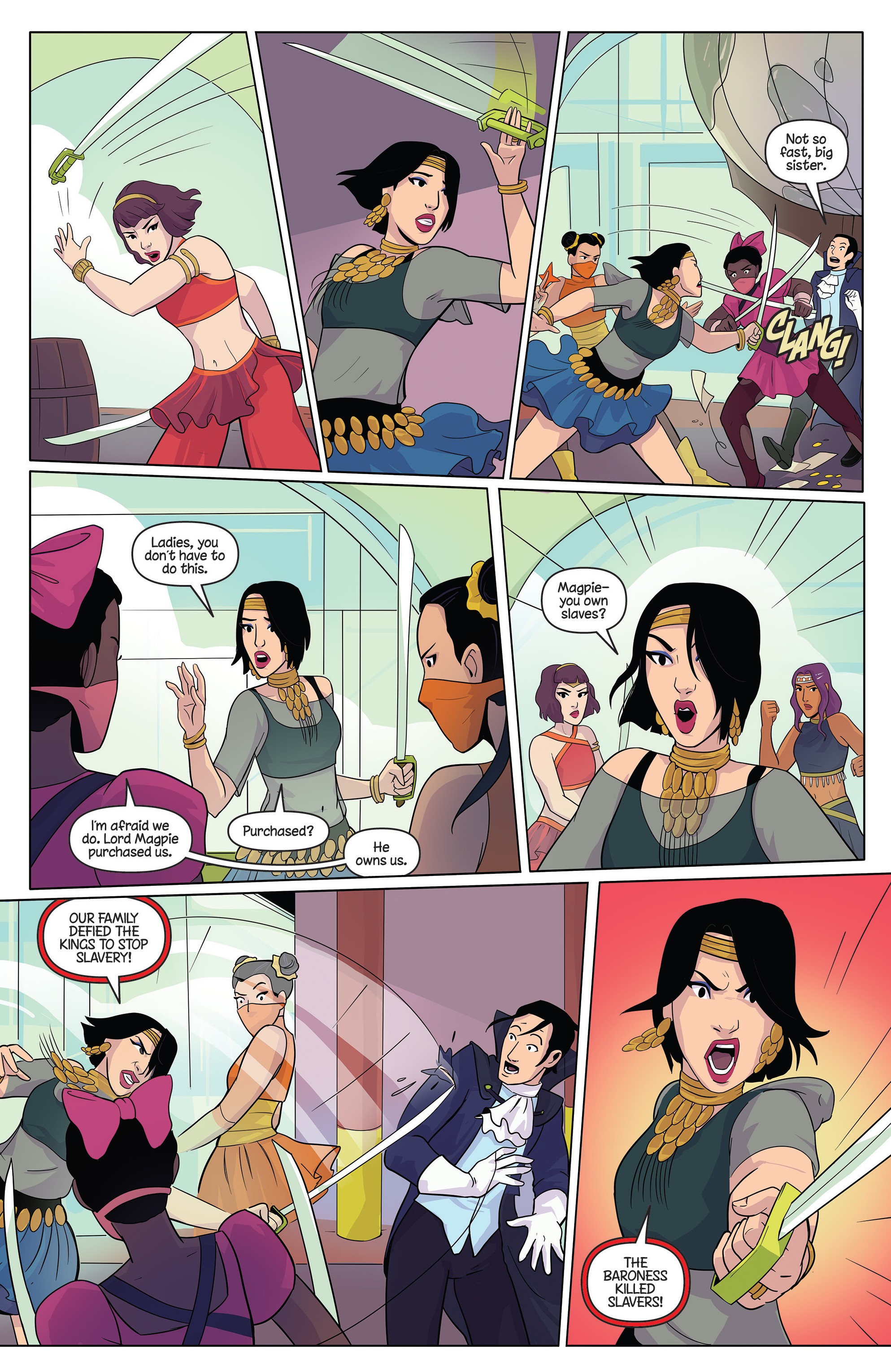 Read online Princeless Raven Year Two: Love and Revenge comic -  Issue # _TPB Assault On Golden Rock - 112