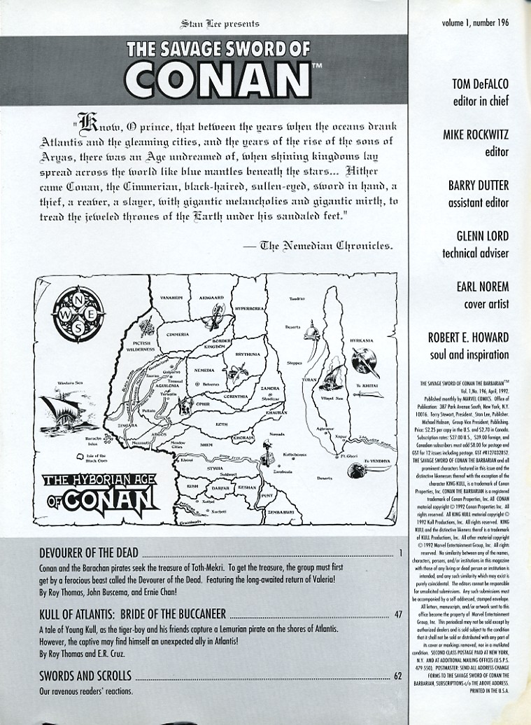 Read online The Savage Sword Of Conan comic -  Issue #196 - 2