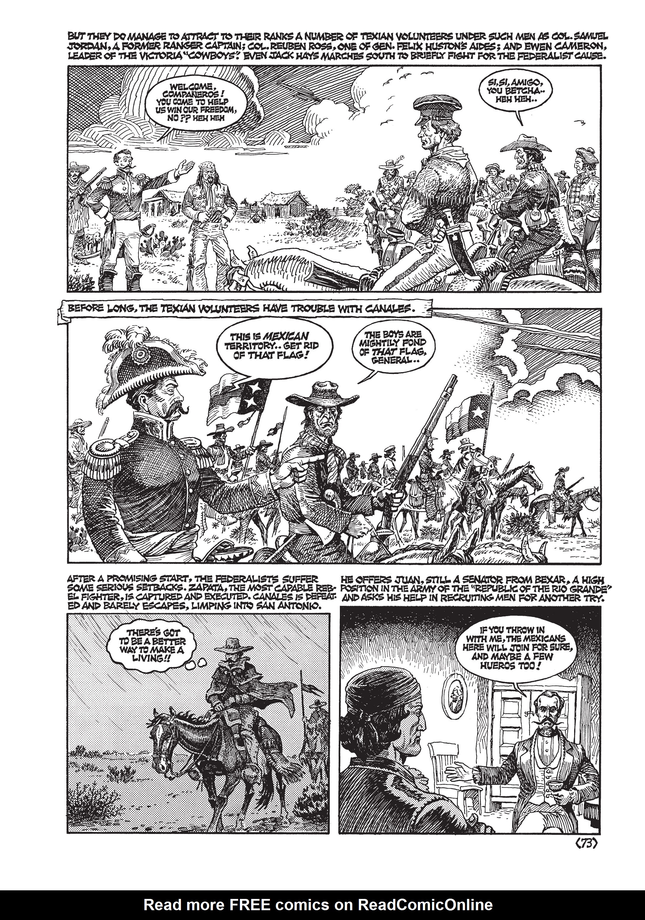 Read online Jack Jackson's American History: Los Tejanos and Lost Cause comic -  Issue # TPB (Part 1) - 76