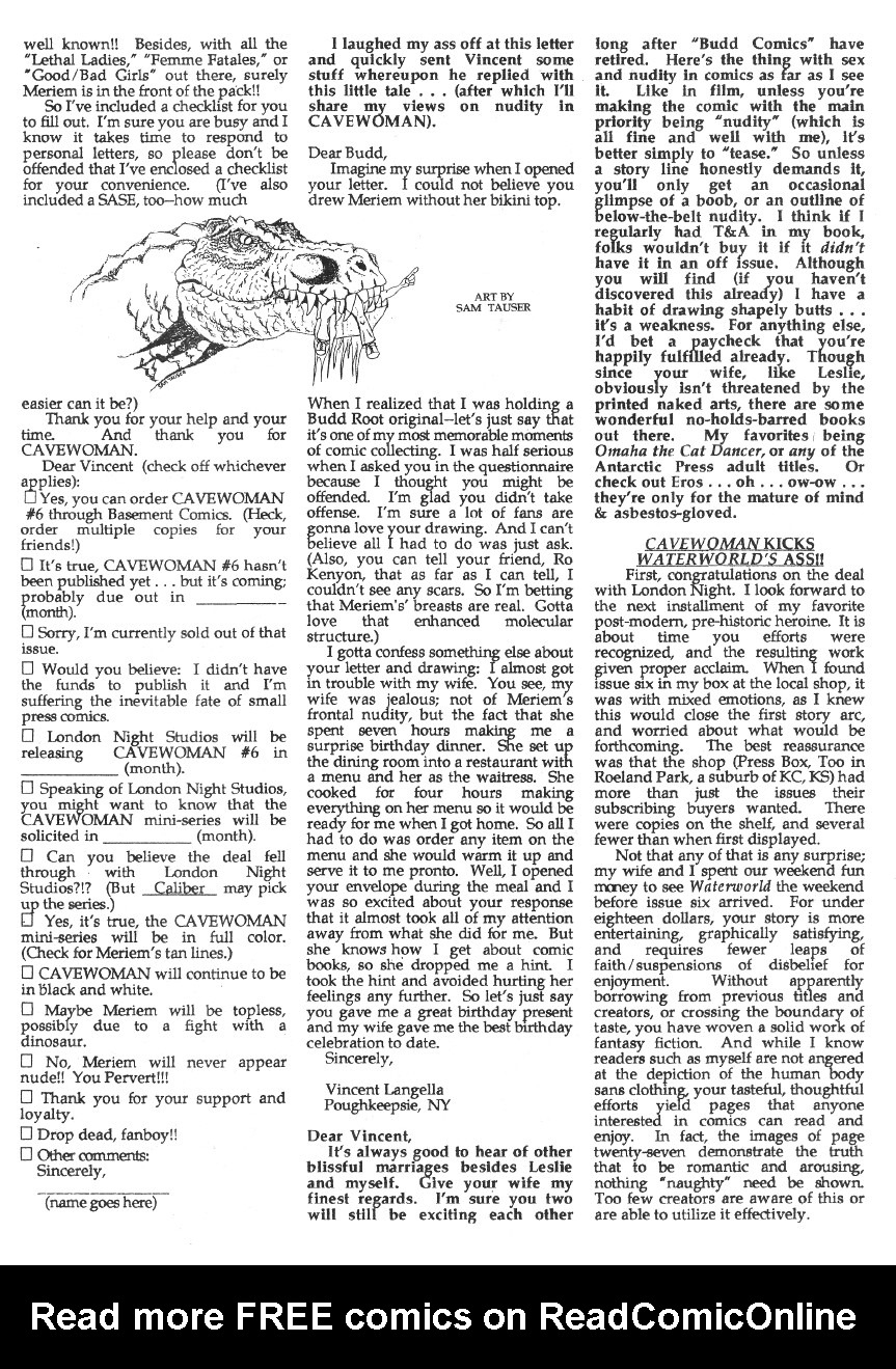 Read online Cavewoman: Rain comic -  Issue #1 - 30