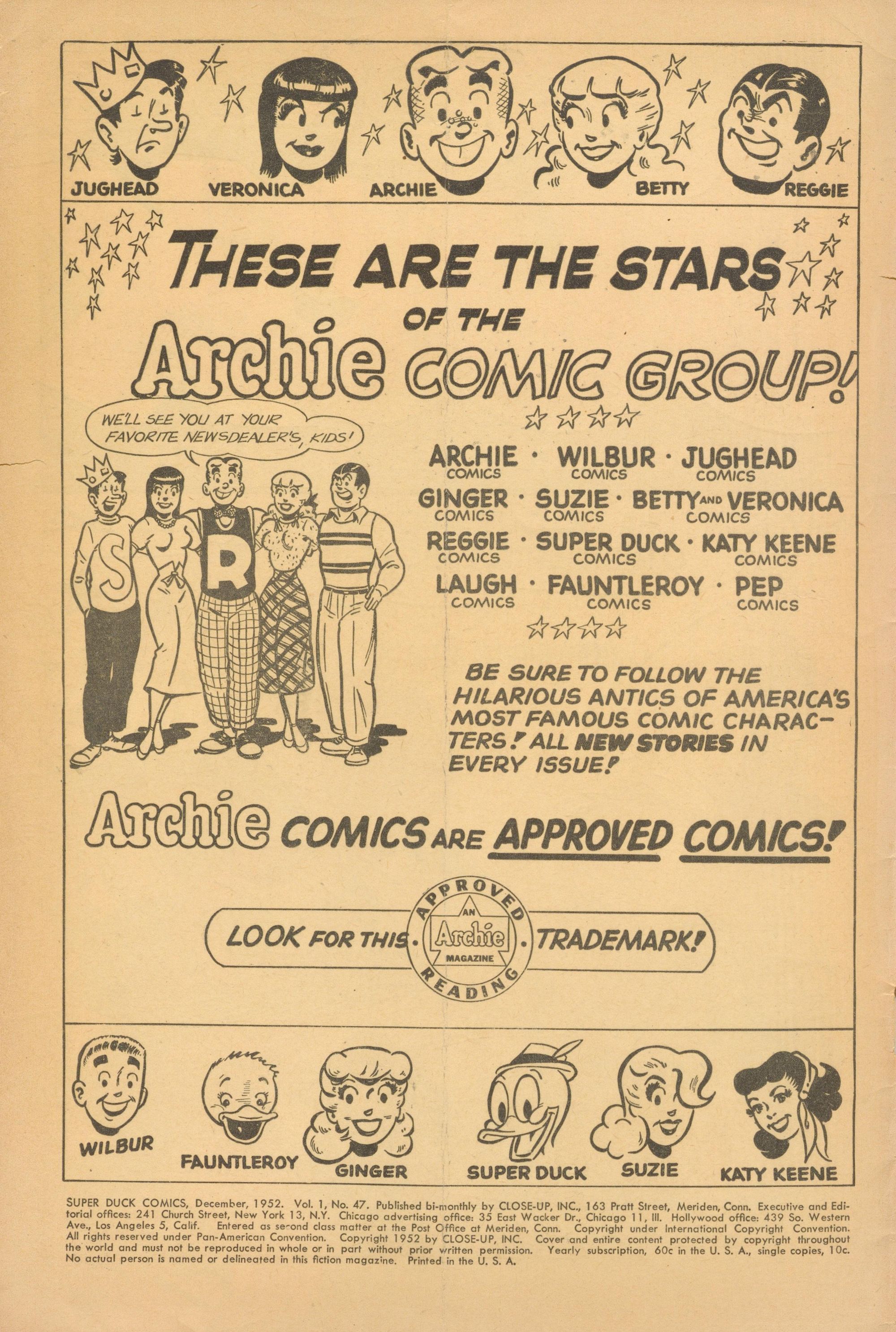 Read online Super Duck Comics comic -  Issue #47 - 2
