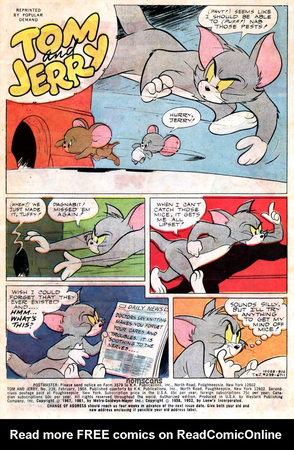 Read online Tom and Jerry comic -  Issue #239 - 2
