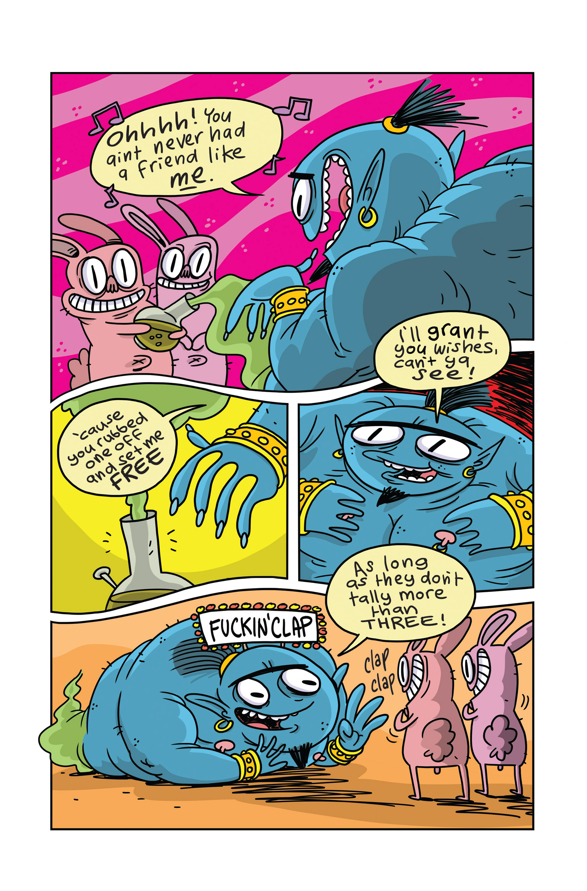 Read online Itty Bitty Bunnies In Rainbow Pixie Candy Land: Bong Genie comic -  Issue # Full - 9