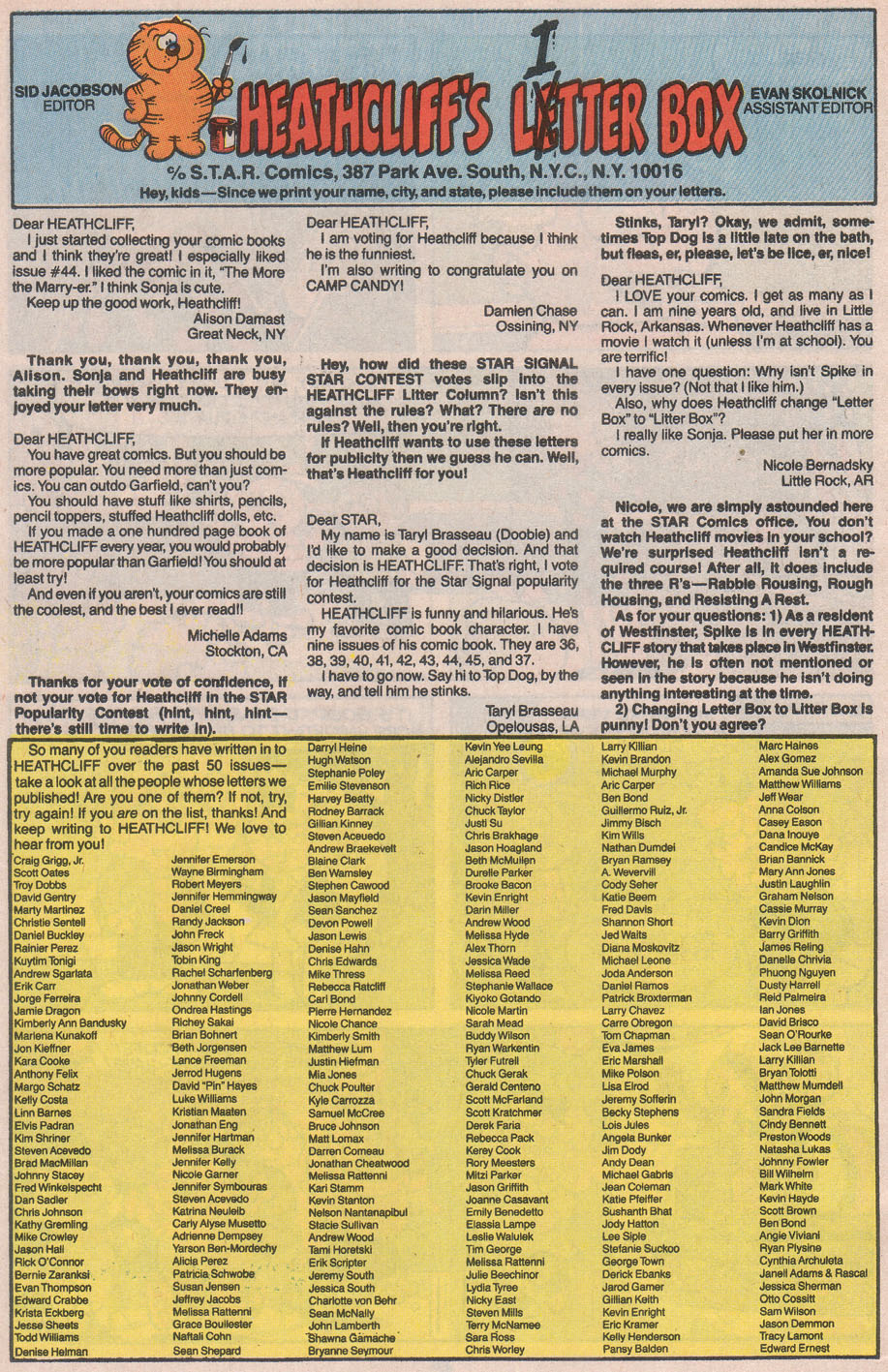 Read online Heathcliff comic -  Issue #50 - 50