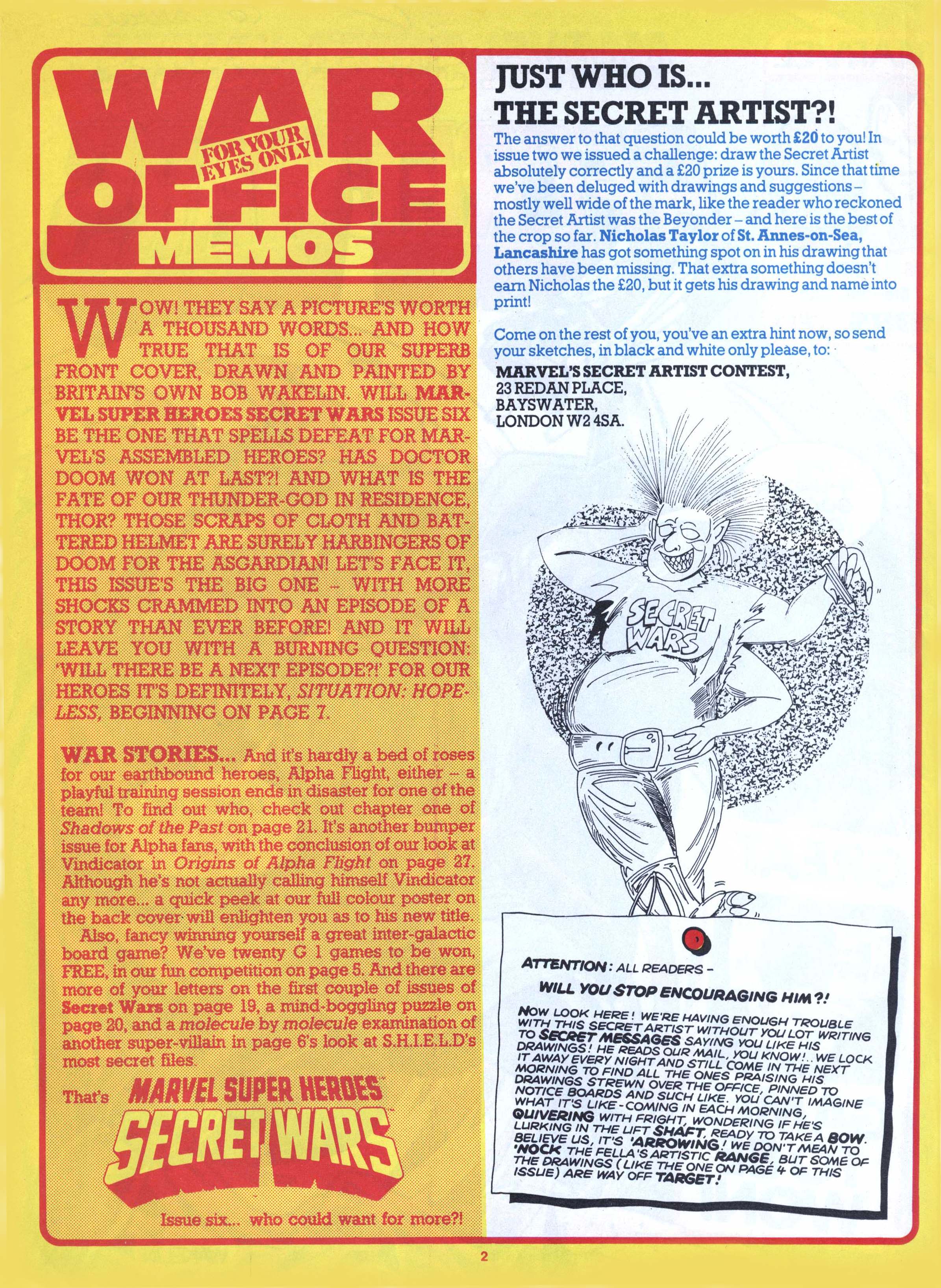 Read online Secret Wars (1985) comic -  Issue #6 - 2