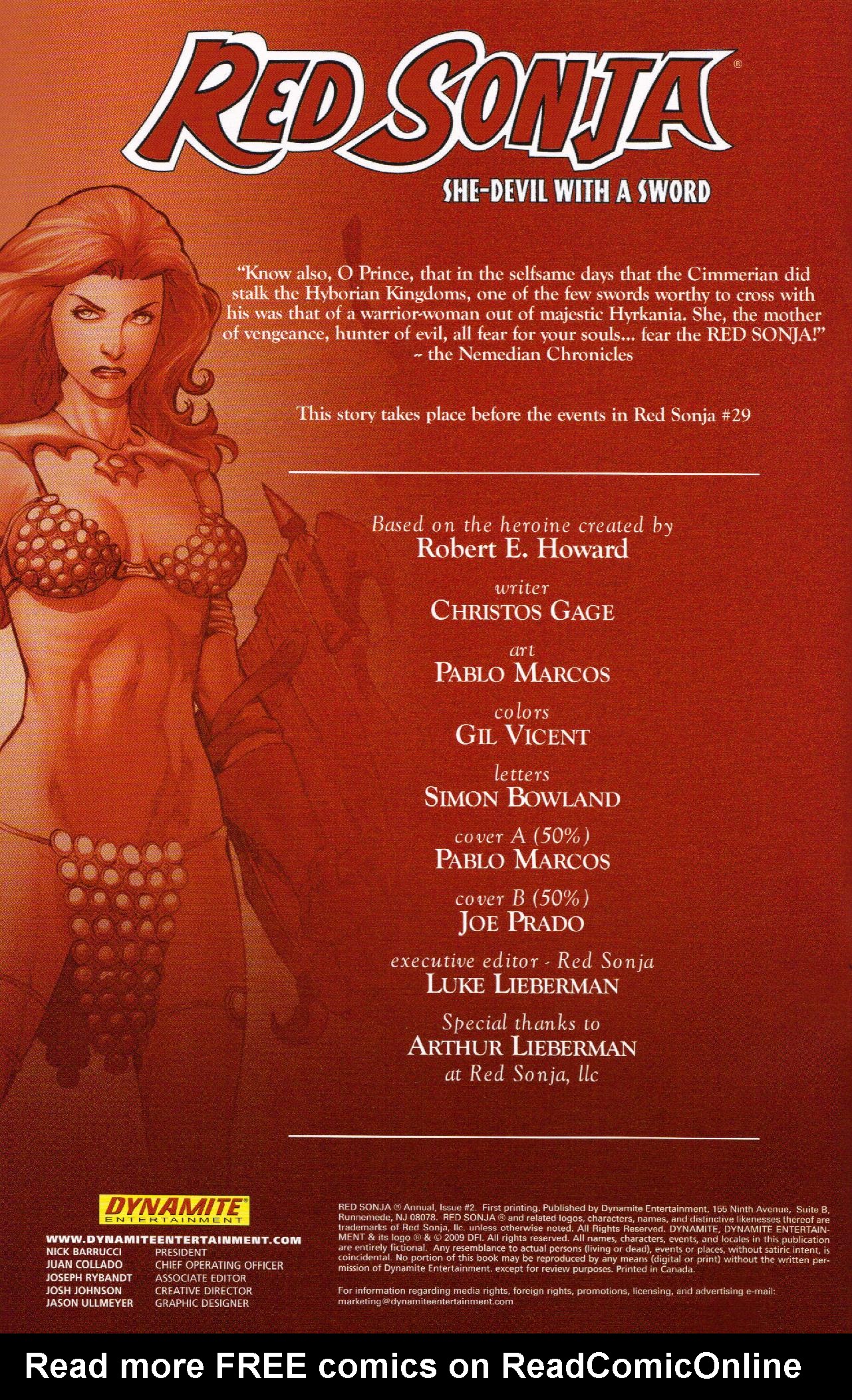 Read online Red Sonja (2005) comic -  Issue # _Annual 2 - 2