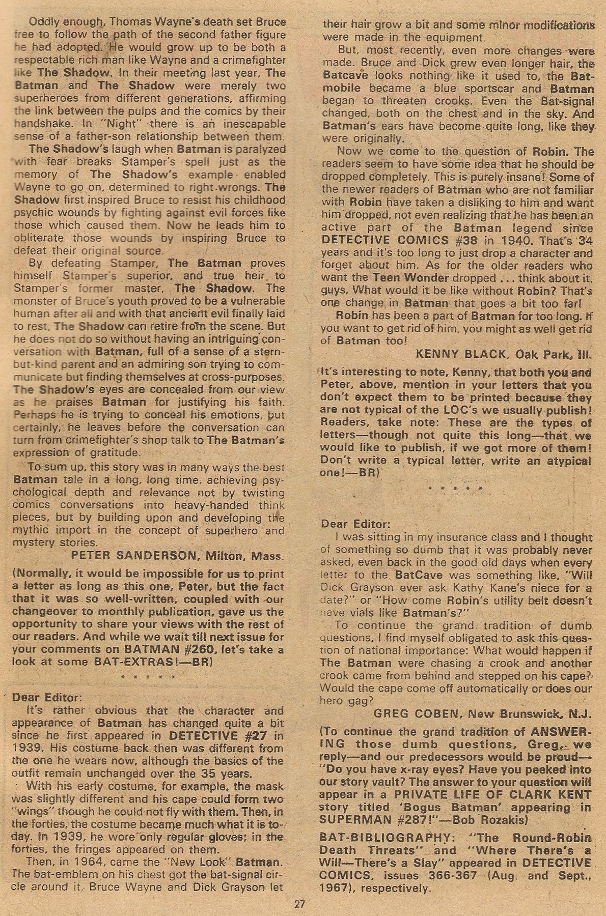 Read online Batman (1940) comic -  Issue #262 - 27