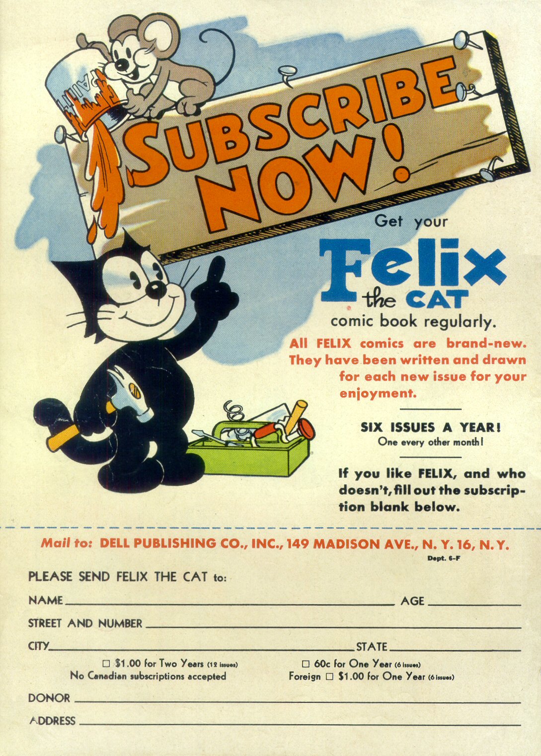Read online Felix the Cat (1948) comic -  Issue #3 - 52