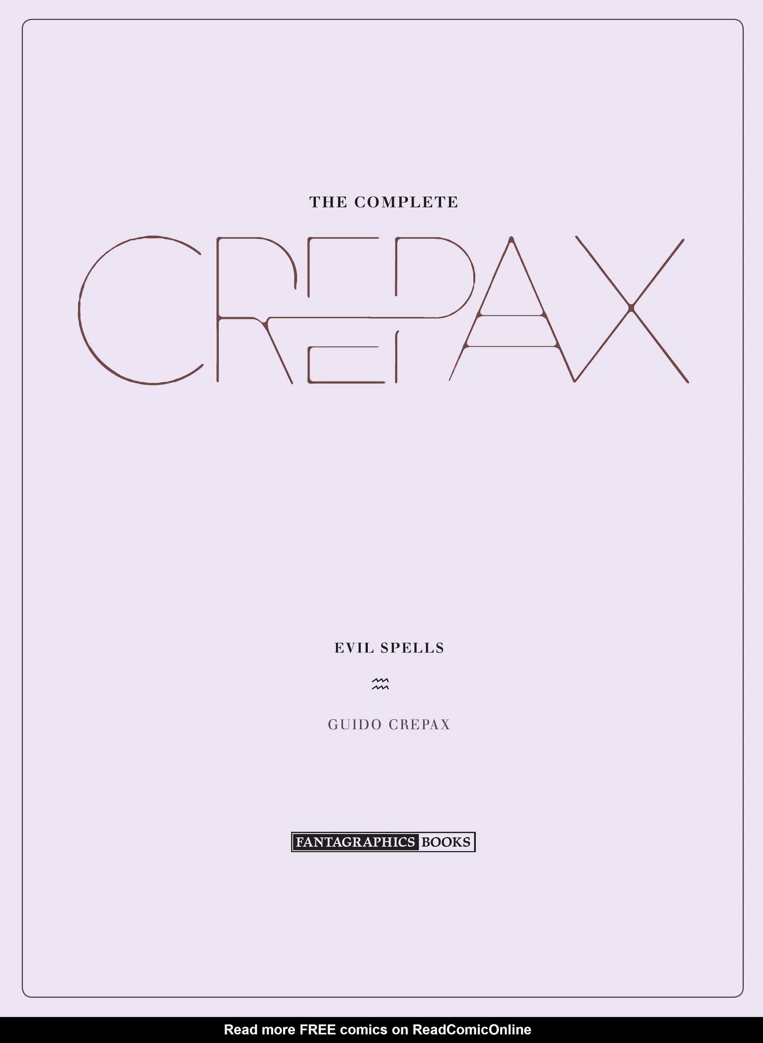 Read online The Complete Crepax comic -  Issue # TPB 3 - 4