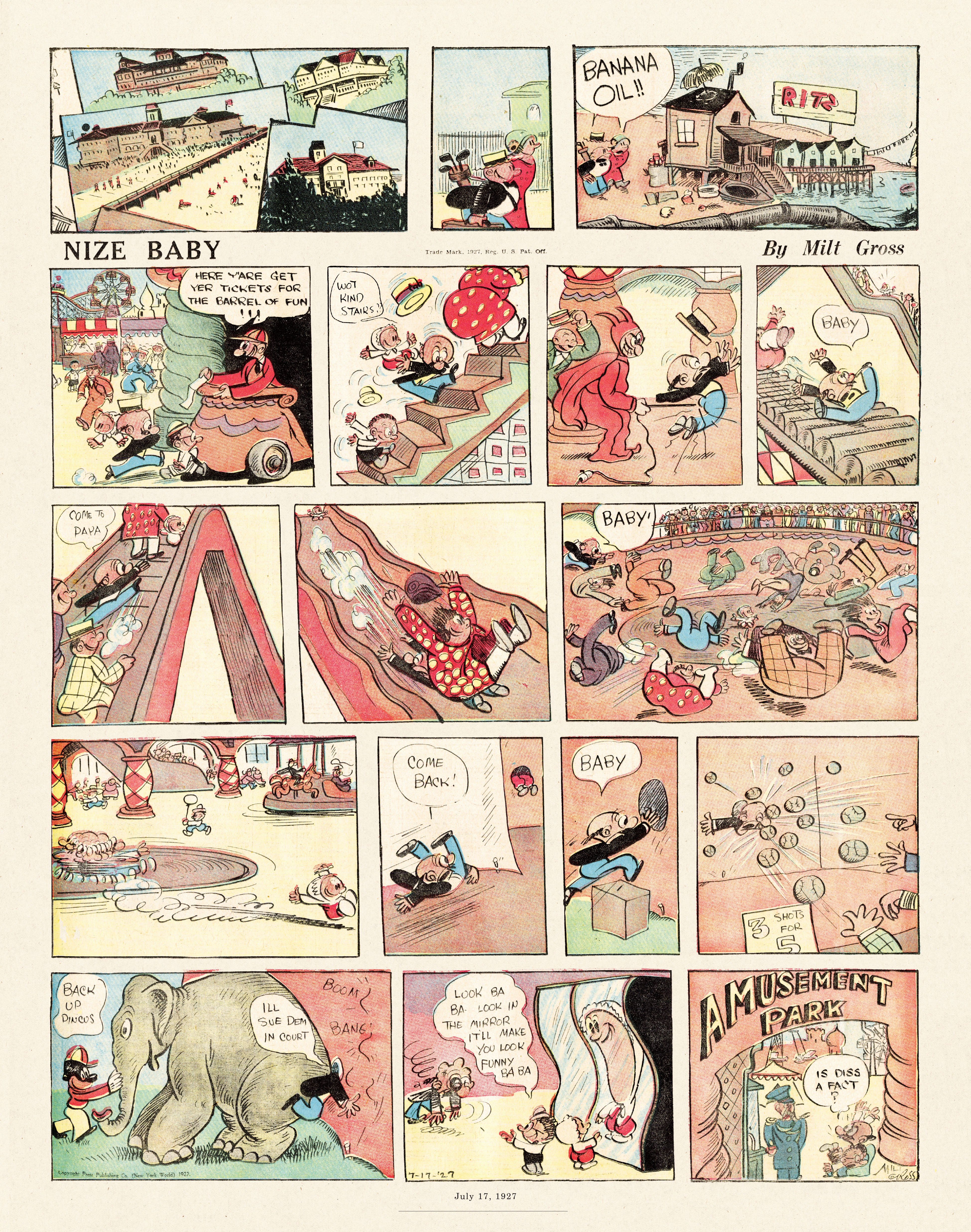 Read online Gross Exaggerations: The Meshuga Comic Strips of Milt Gross comic -  Issue # TPB - 42