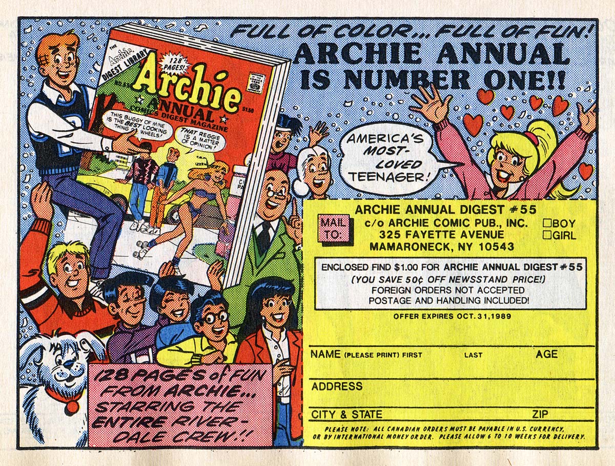Read online Archie Annual Digest Magazine comic -  Issue #55 - 66