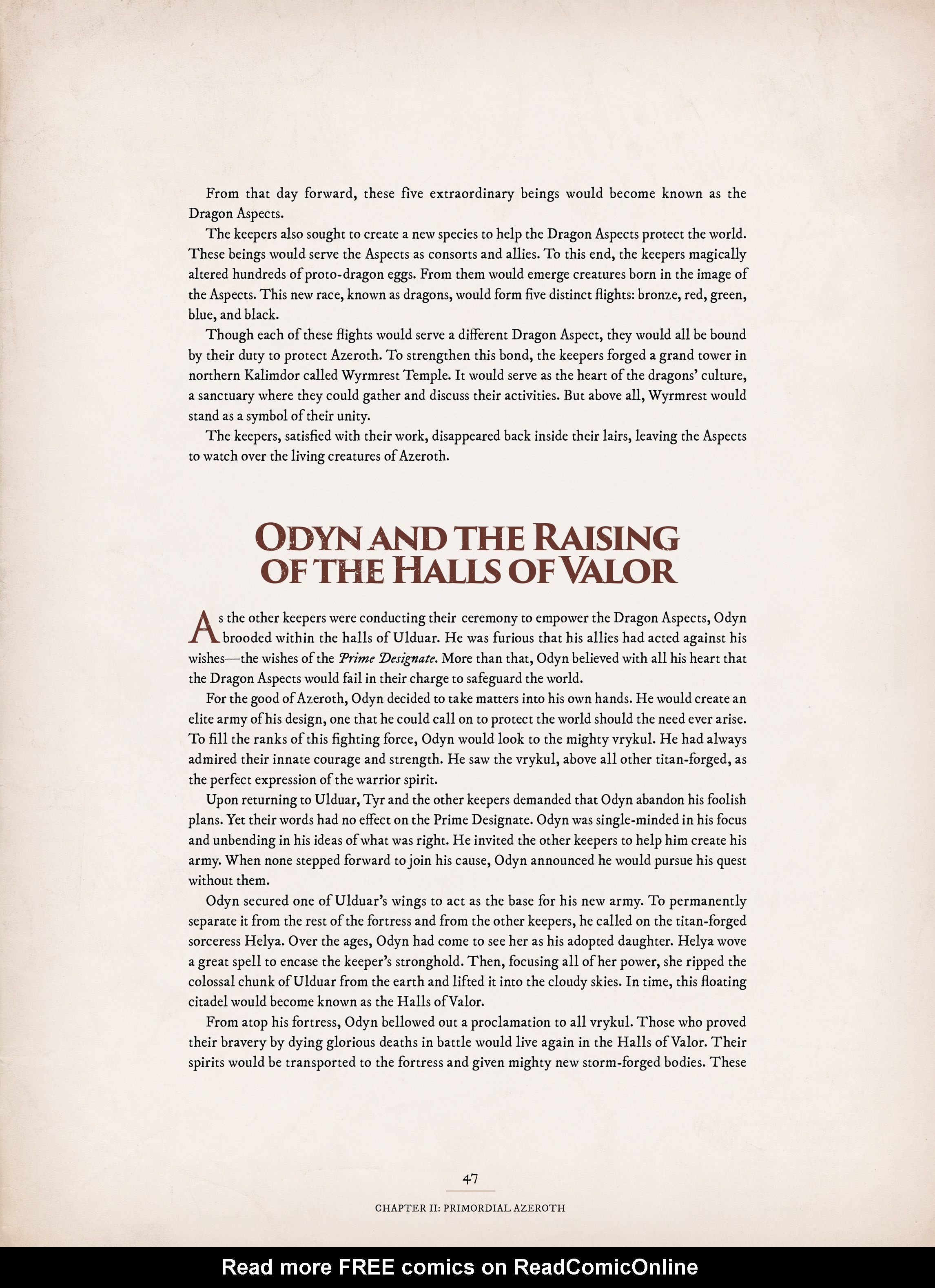 Read online World of Warcraft Chronicle Vol. 1 comic -  Issue # Full - 46