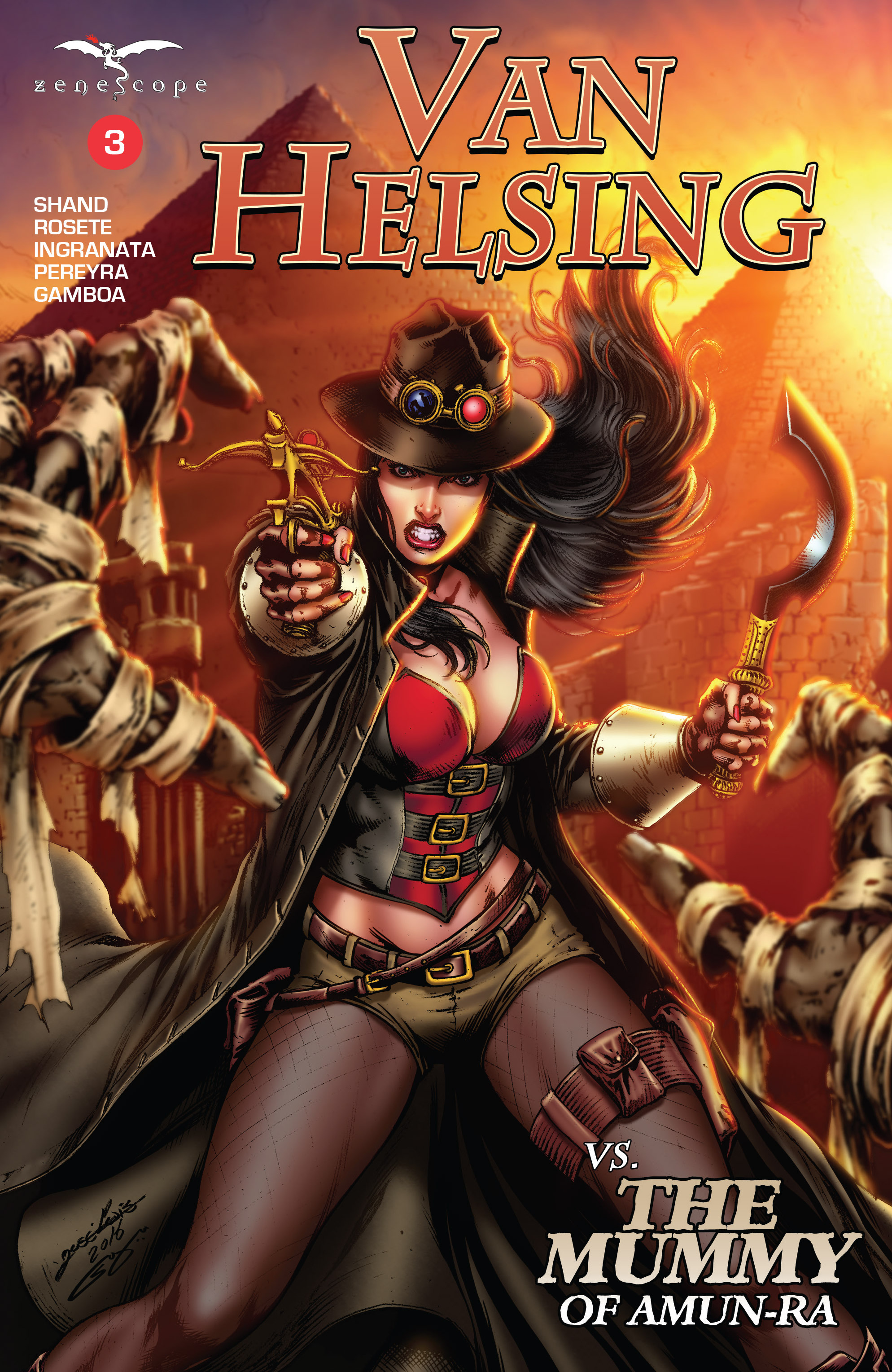 Read online Van Helsing vs The Mummy of Amun-Ra comic -  Issue #3 - 1