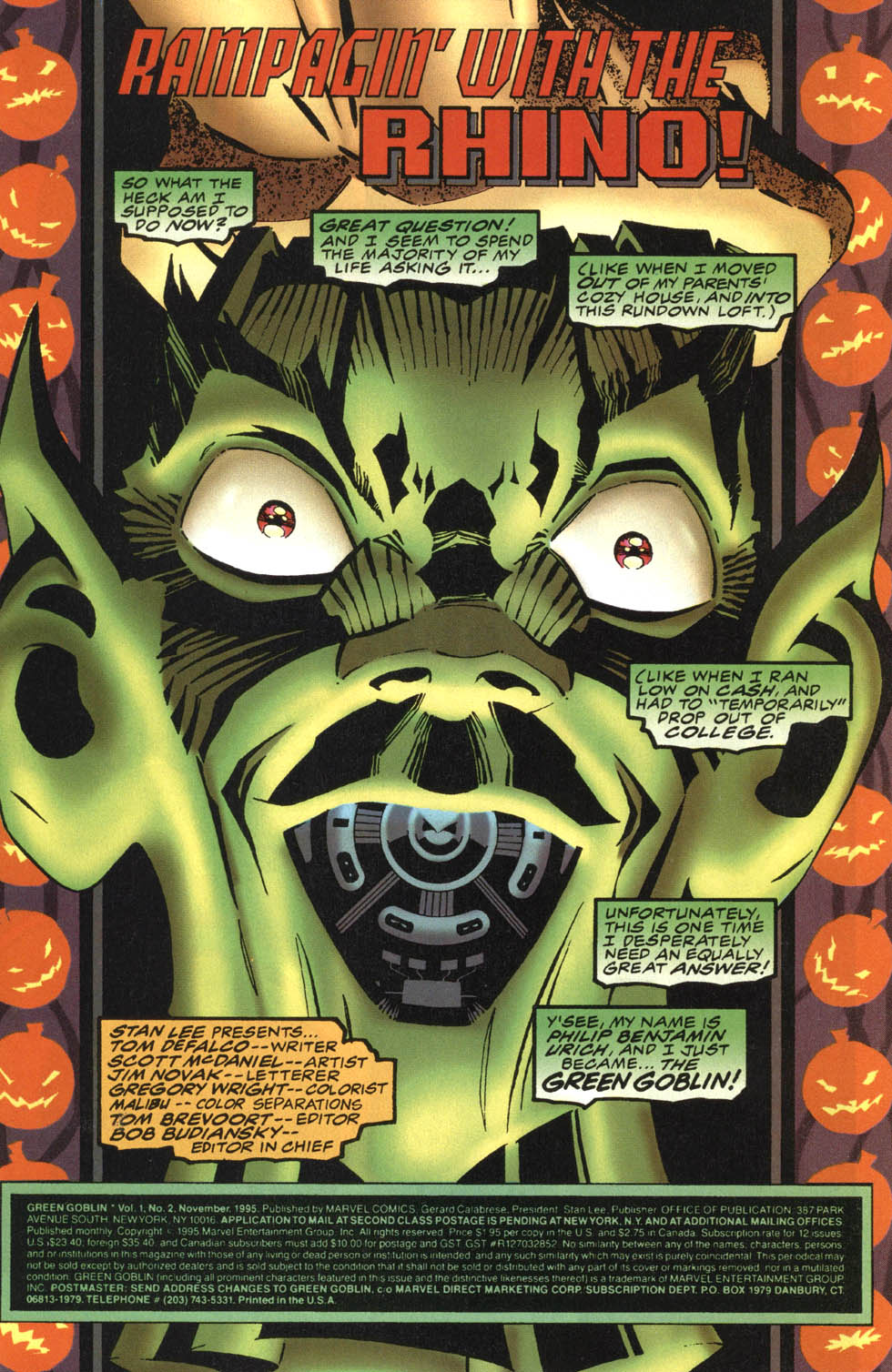 Read online Green Goblin comic -  Issue #2 - 2