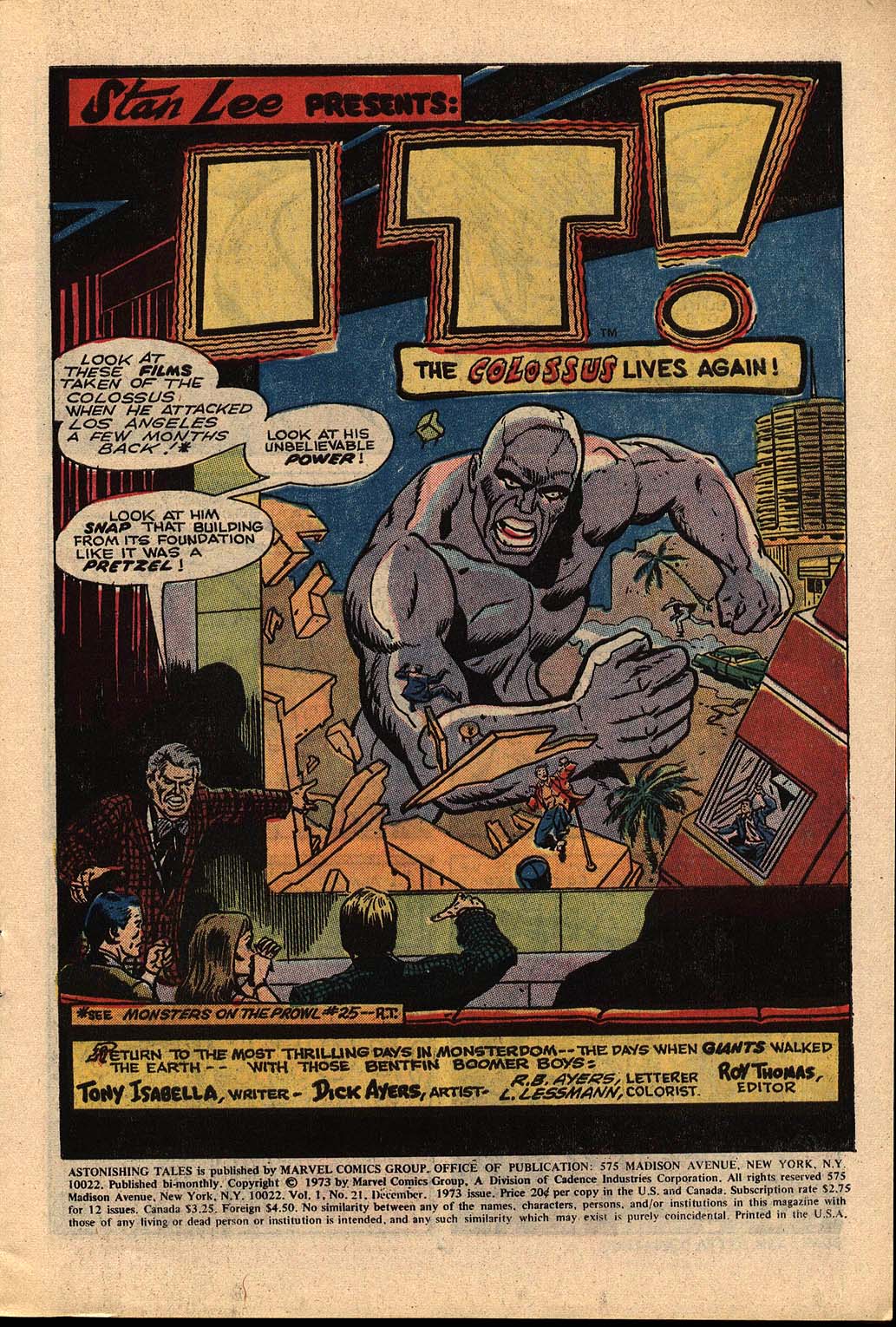 Read online Astonishing Tales (1970) comic -  Issue #21 - 2